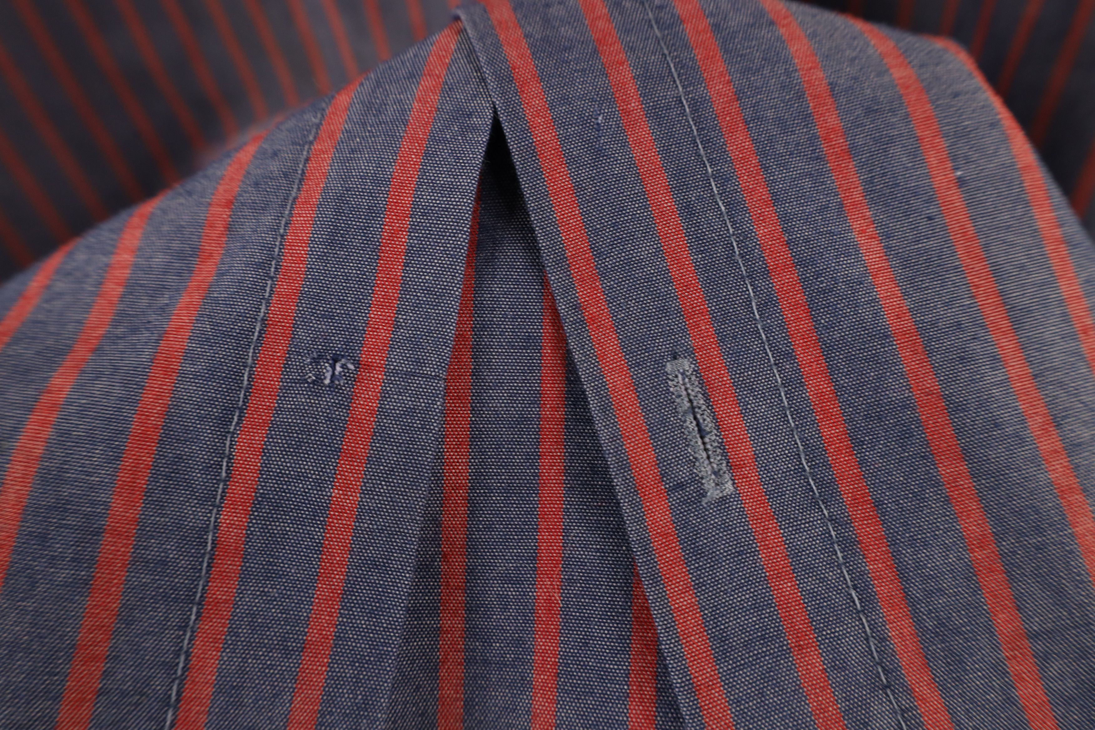 Vintage Vintage 90s Streetwear Striped Work Mechanic Button Shirt Size US M / EU 48-50 / 2 - 7 Thumbnail