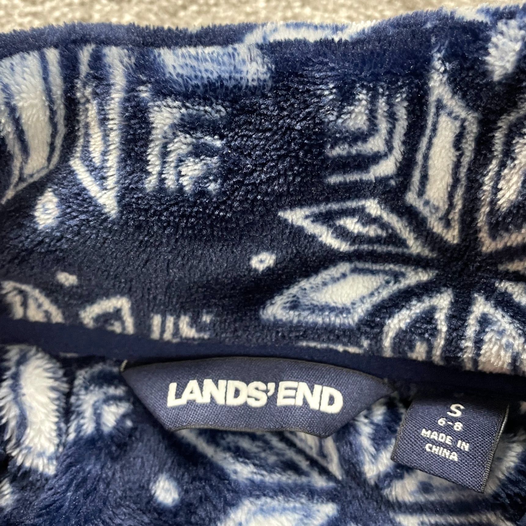 Lands' End Lands' End Fleece Jacket Womens Small Navy Blue Holiday 1/4 Snap Pocket Outdoor Jacket Adult Womens Regular Size S / US 4 / IT 40 - 5 Thumbnail