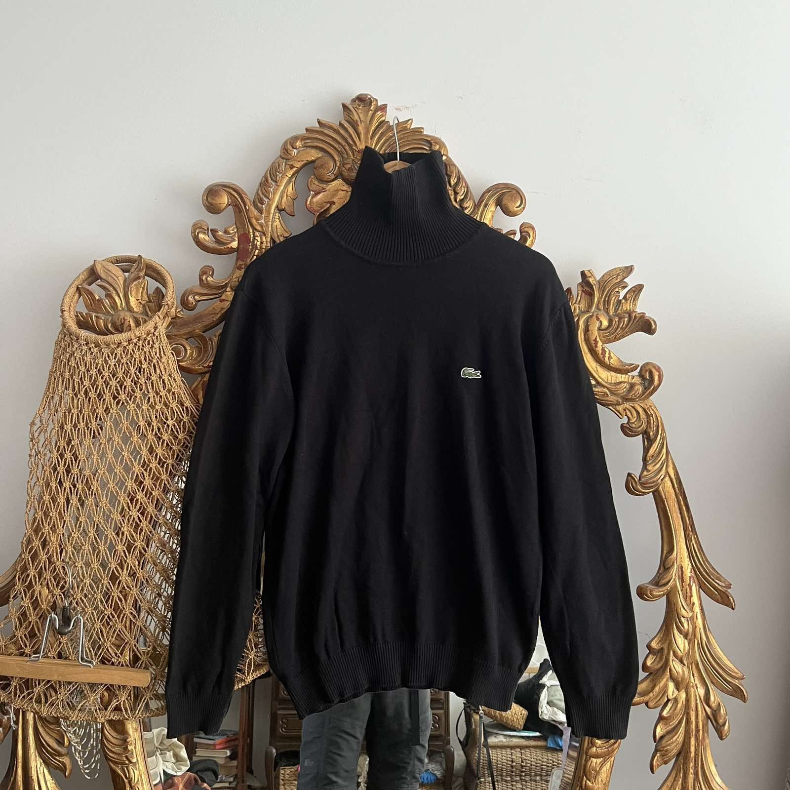 Lacoste Vintage Lacoste sweater Black knitwear Sz XL Size US XL / EU 56 / 4 - 1 Thumbnail