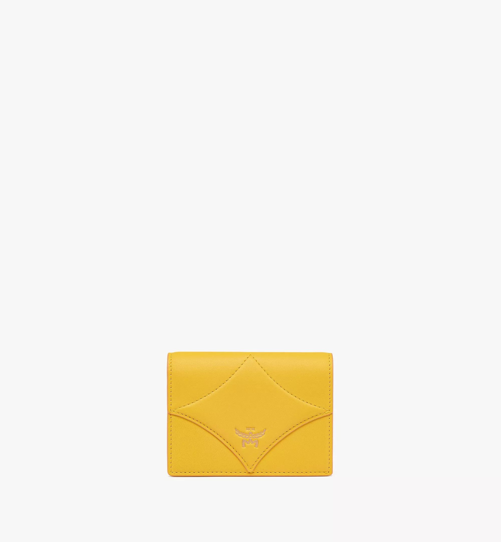 MCM o1mt1gz1224 Size: OS / Mini Fold Wallet in Yellow Size ONE SIZE - 1 Thumbnail