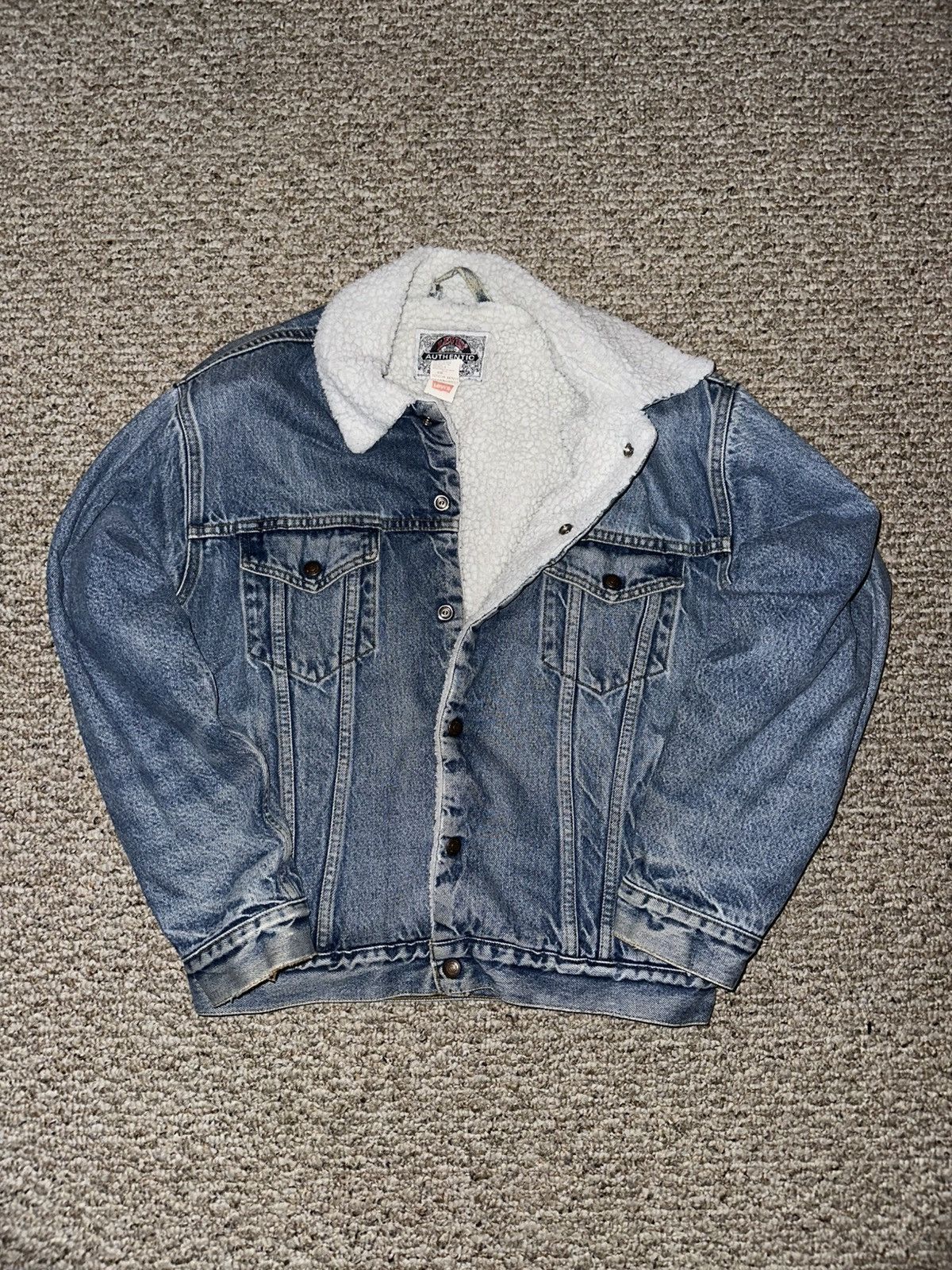Levi's Vintage Clothing Levi’s Authentic Sherpa Denim Trucker Jacket Size US M / EU 48-50 / 2 - 1 Thumbnail