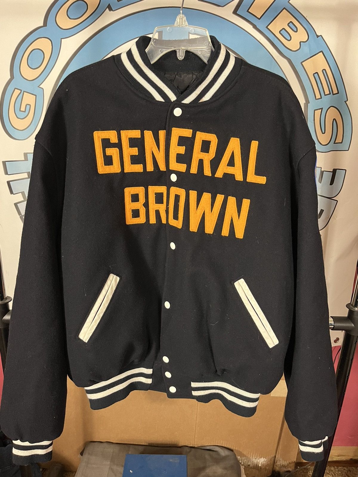 Holloway General Brown New York Men’s Wool Varsity Jacket Size US XXL / EU 58 / 5 - 1 Thumbnail
