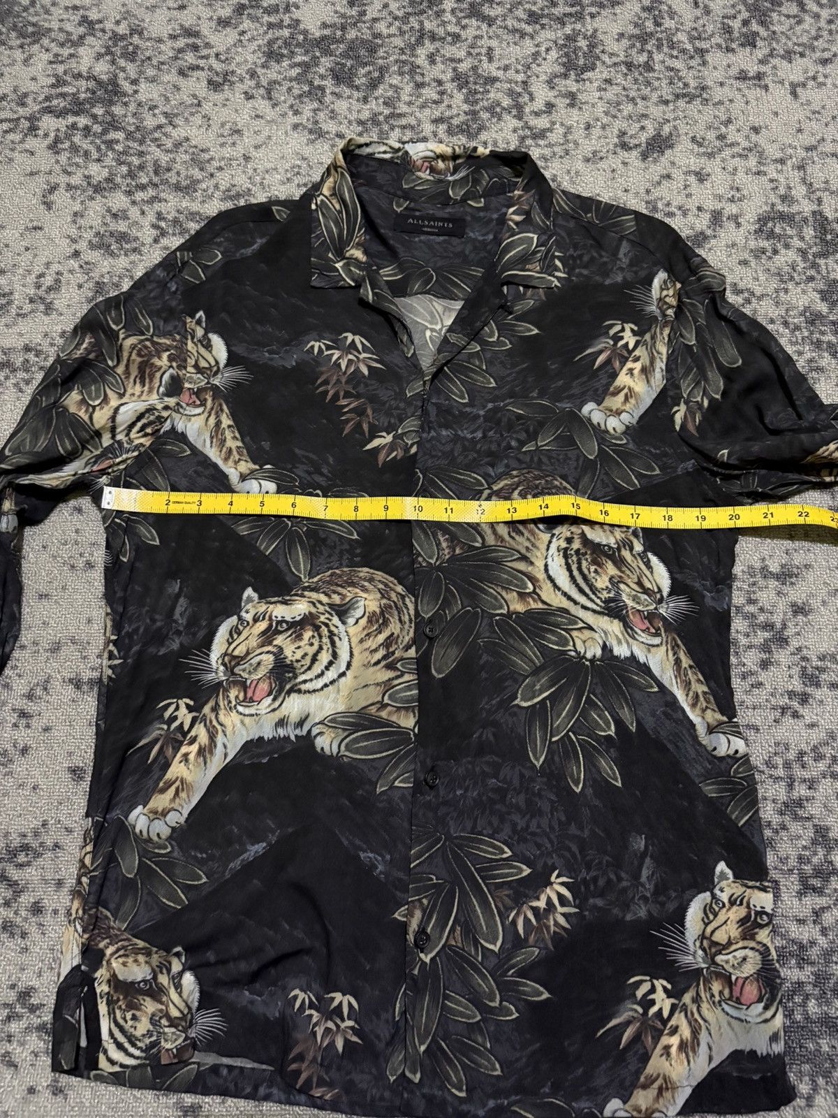 Allsaints × Japanese Brand × Vintage Allsaints pattern tiger ifsixwasnine button shirt Size US M / EU 48-50 / 2 - 12 Thumbnail