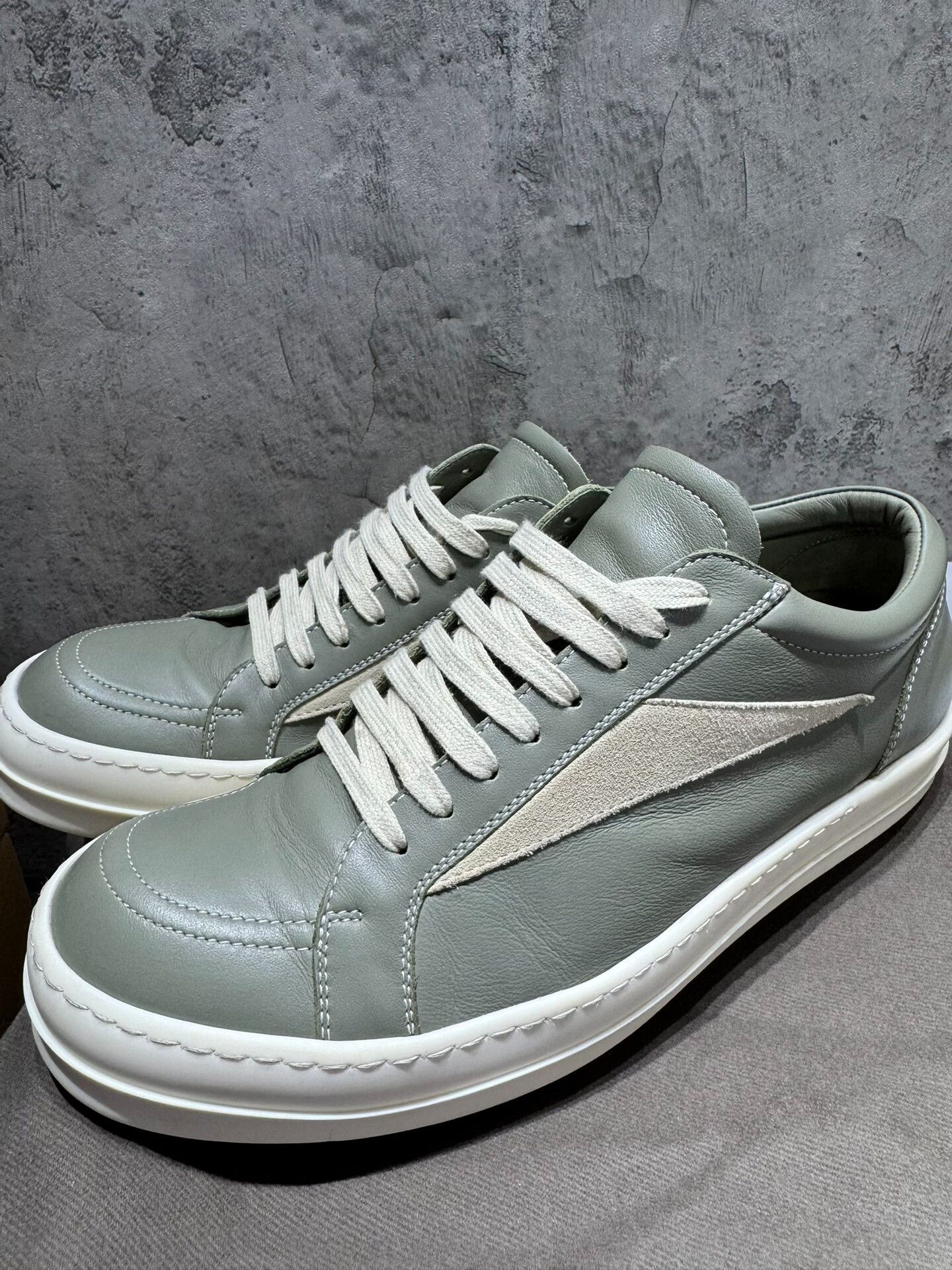 Rick Owens Rick Owens Leather Green Hitop Sneakers 42 Men Size US 9 / EU 42 - 1 Thumbnail