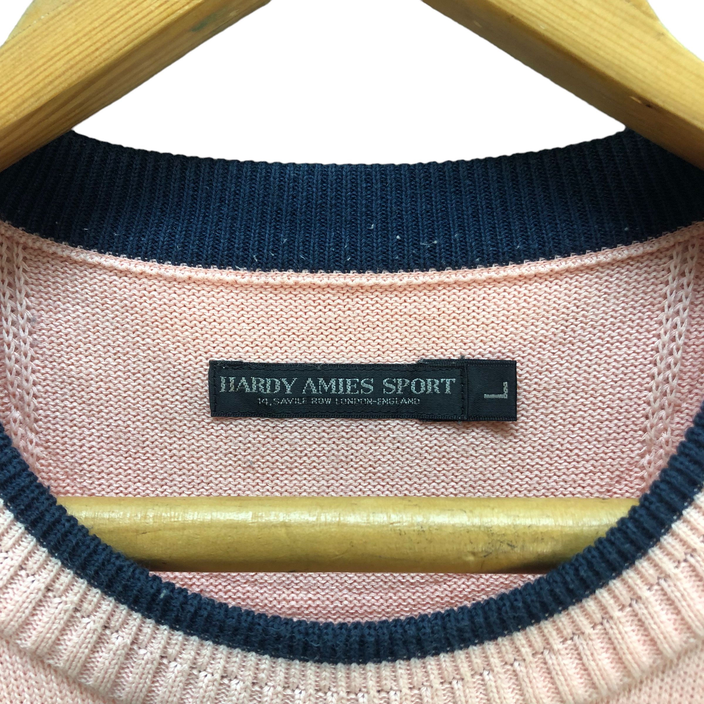 Japanese Brand HARDY AMIES BULL JEANS SLEEVE LOGO KNITTED SWEATER #7422-145 Size US L / EU 52-54 / 3 - 8 Thumbnail