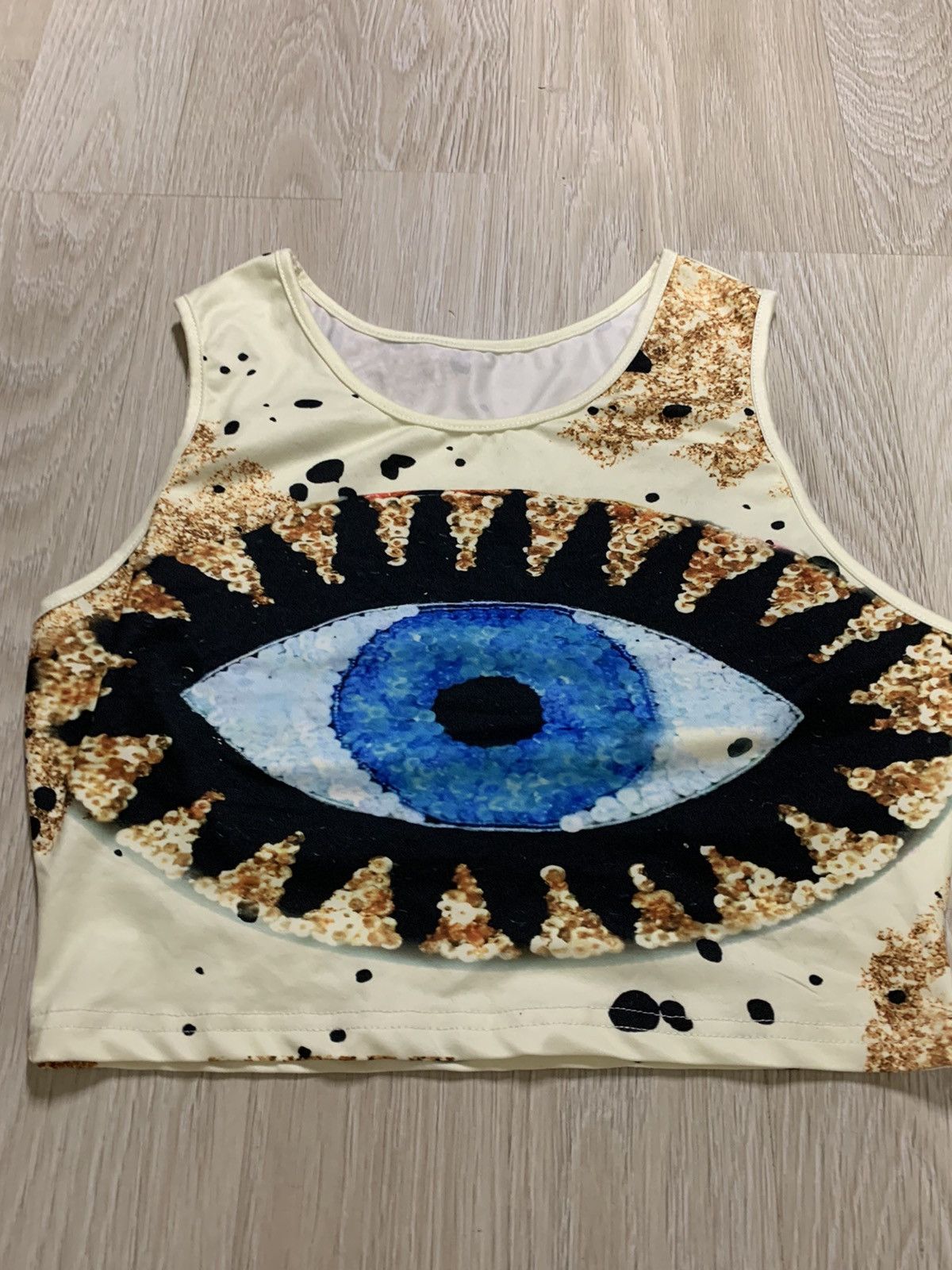 20471120 × If Six Was Nine × Le Grande Bleu (L.G.B.) Avantgarde tank top eyes, vintage, y2k, opium style Size XS / US 0-2 / IT 36-38 - 3 Thumbnail