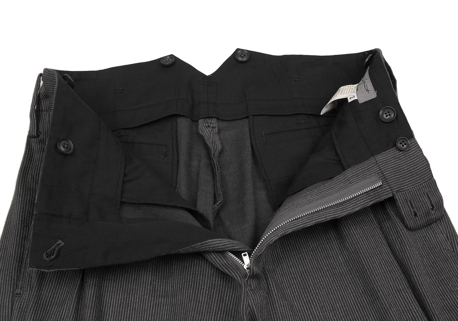 Yohji Yamamoto Yohji Yamamoto Linen Blend Stripe Trousers Gray Size US 32 / EU 48 - 4 Thumbnail