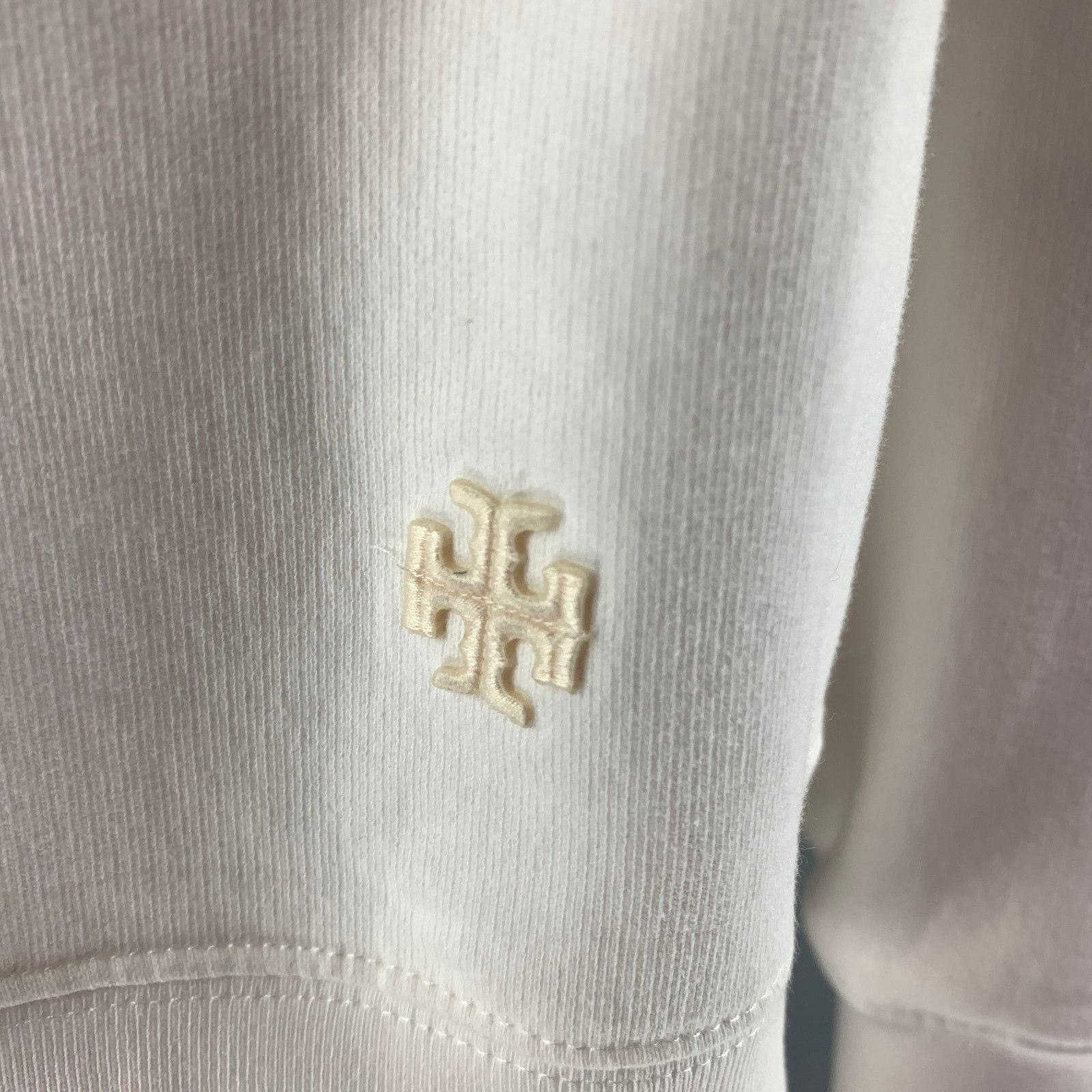 Tory Burch TORY BURCH Size S White Cotton Crew-Neck Sweatshirt Size US S / EU 44-46 / 1 - 5 Thumbnail