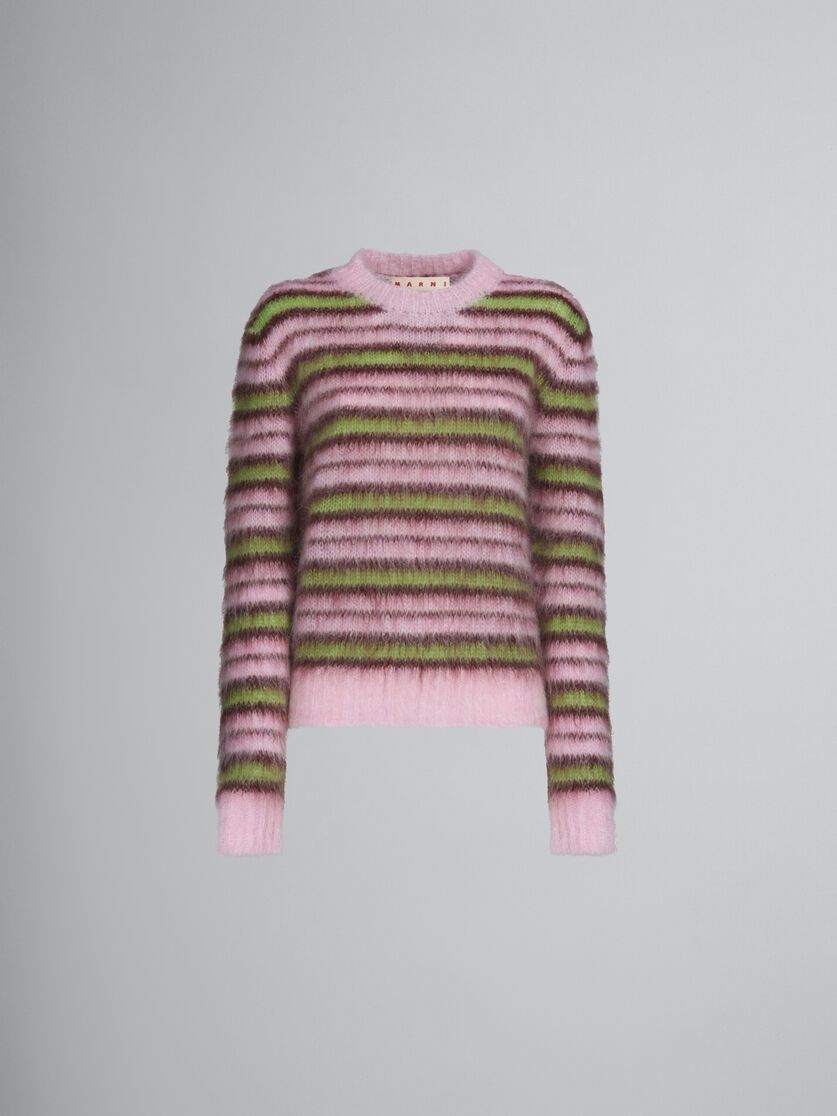 oc11z0525 Stripes Mohair And Wool Sweater in Multicolor