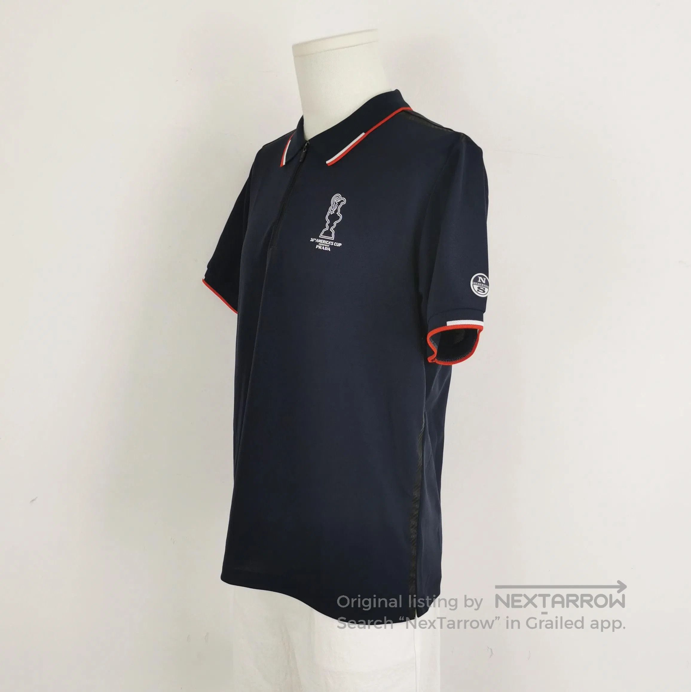 Prada Prada Contrast Striped Polo Shirt for Men . Size L / US 10 / IT 46 - 2 Thumbnail