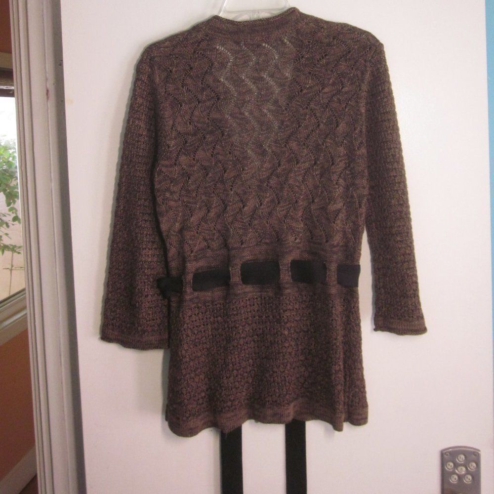 Vintage Classiques Entier Cardigan Brown Knit Linen Sz M Size M / US 6-8 / IT 42-44 - 10 Thumbnail