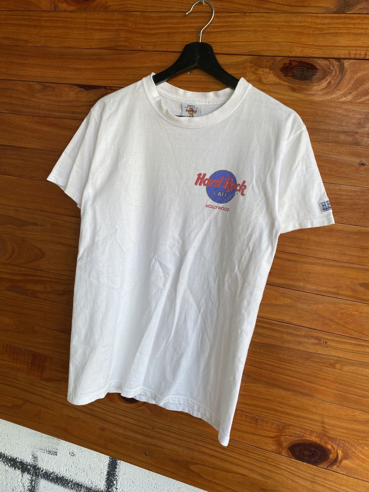 Hard Rock Cafe Vintage Hard Rock Cafe Hollywood T-Shirt White 90s Made USA Size US S / EU 44-46 / 1 - 10 Thumbnail