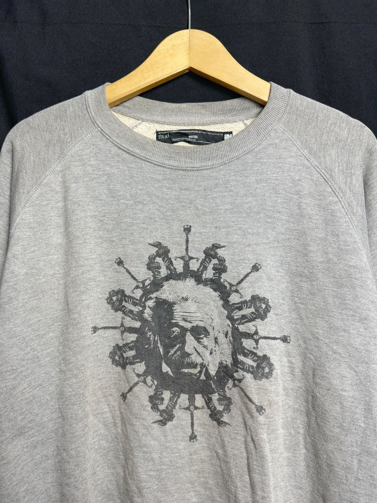Number (N)ine Number Nine Albert Einstein Brth Breath Sweatshirt 2000s Size US L / EU 52-54 / 3 - 1 Thumbnail