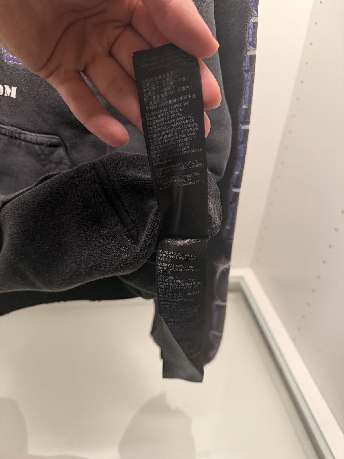 Balenciaga Balenciaga SNBN hoodie washed black Size US L / EU 52-54 / 3 - 10 Thumbnail