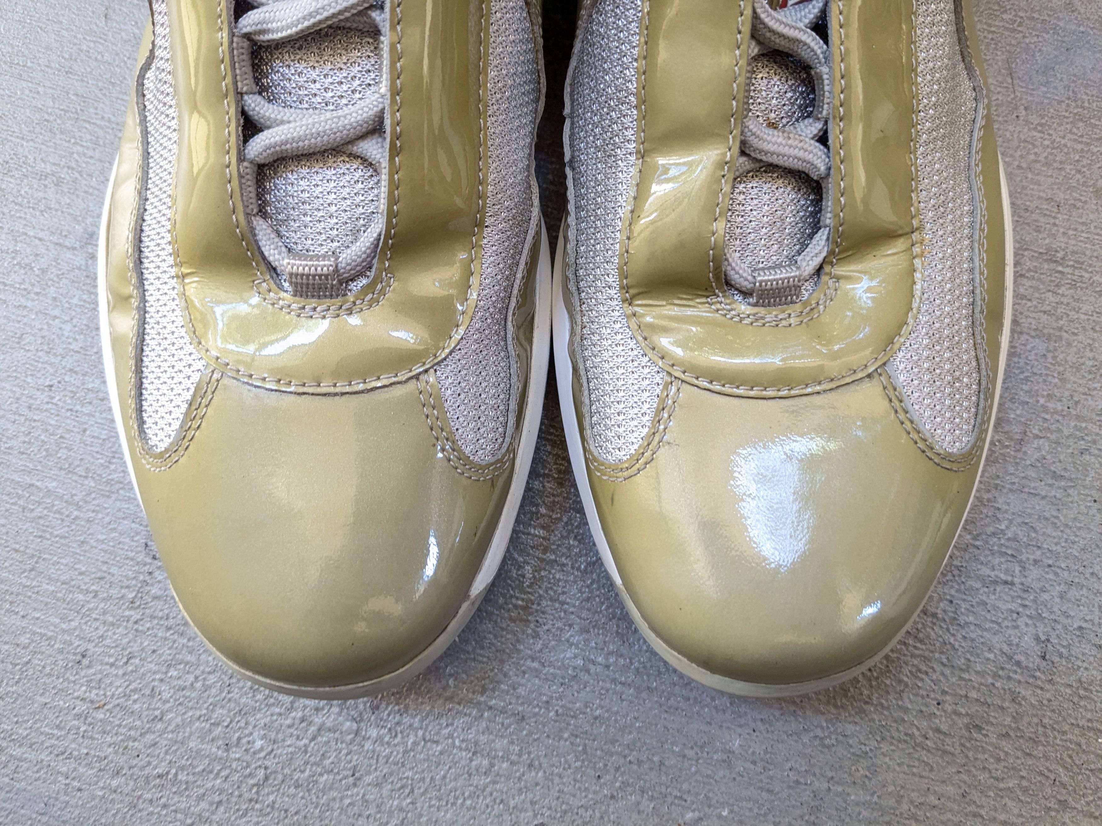Prada Prada America's Cup Olive Green 11 Patent Leather Silver Low Size US 11 / EU 44 - 3 Thumbnail