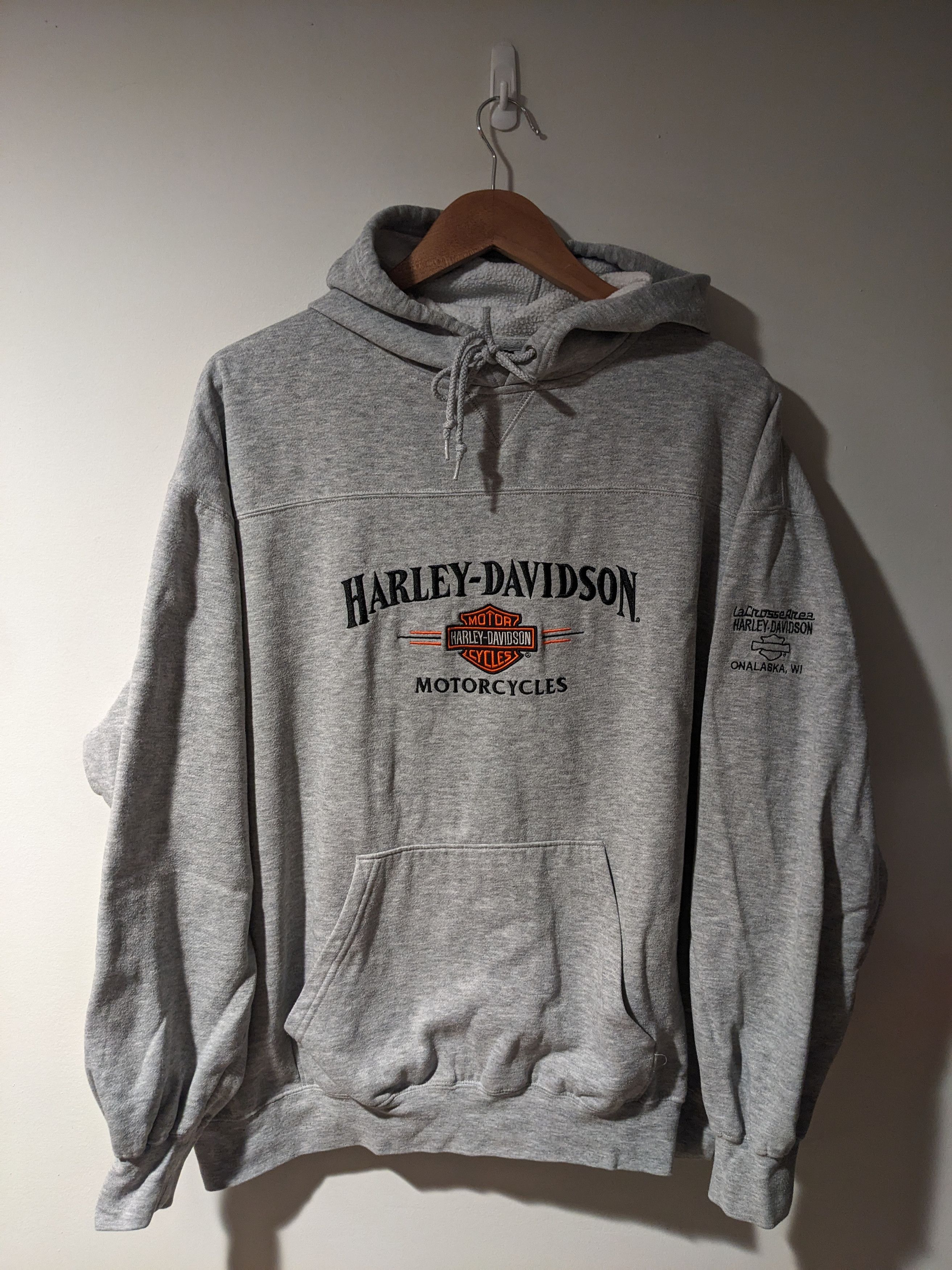 Harley Davidson Vintage Y2K Harley Davidson Motorcycle Center Logo Hoodie Size US XL / EU 56 / 4 - 1 Thumbnail