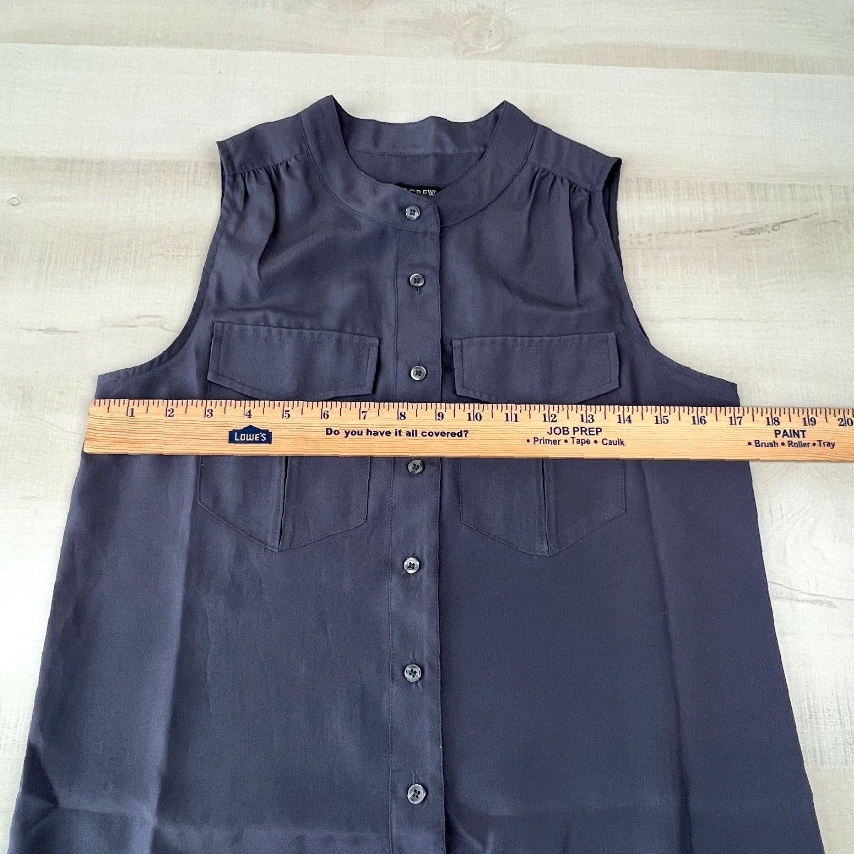 J.Crew J Crew Womens Sleeveless Shirt Gray Button Down Blouse Size XS / US 0-2 / IT 36-38 - 5 Thumbnail