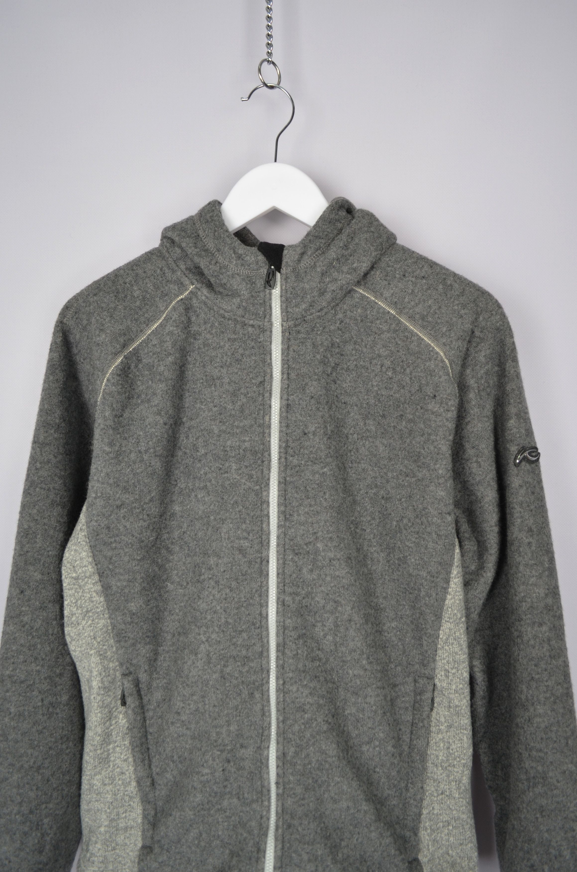 Designer × KJUS KJUS Mellow Grey Wool Blend Hoodie Jacket Size S Size US S / EU 44-46 / 1 - 2 Thumbnail