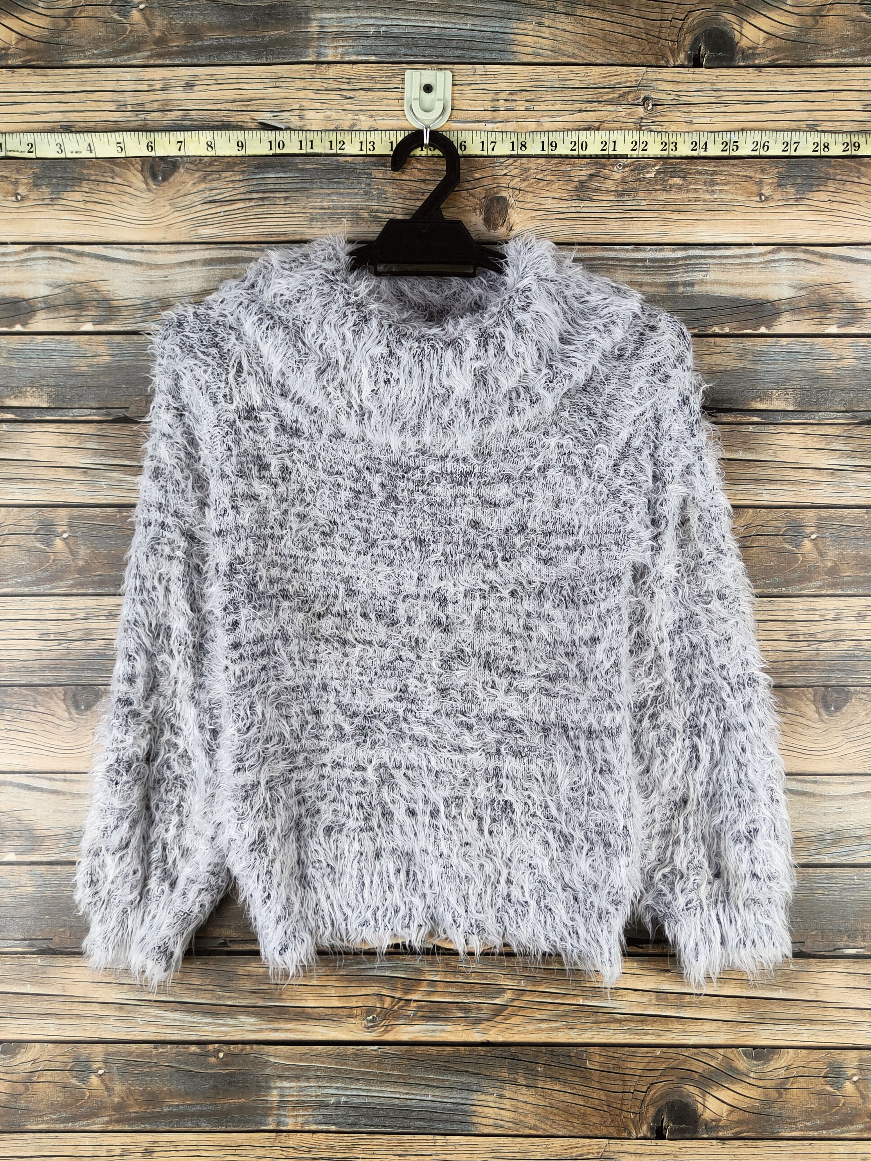 Japanese Brand DL Raf raf White shaggy Fur Mohair Knitwear #46-1009 Size M / US 6-8 / IT 42-44 - 1 Thumbnail