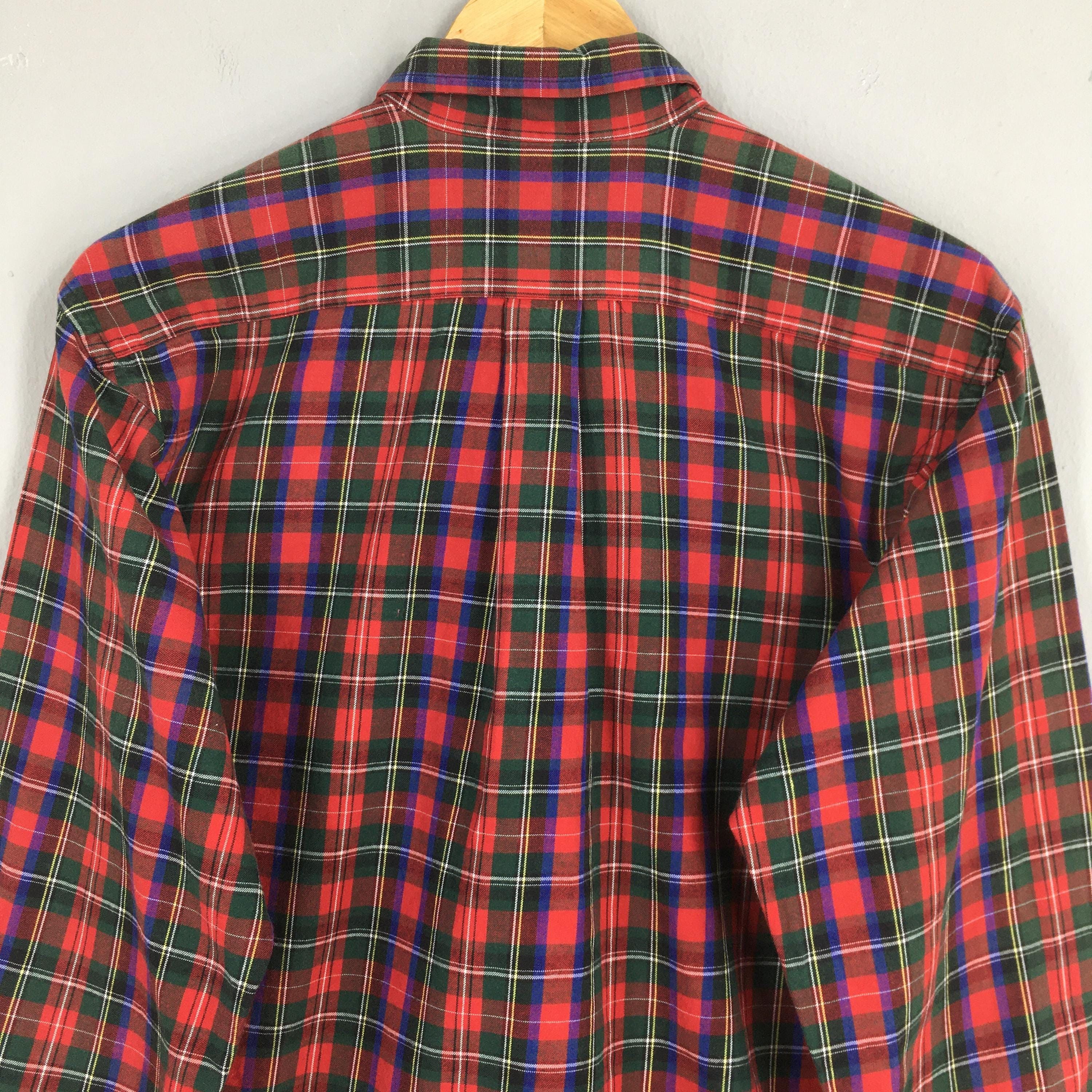 Polo Ralph Lauren Vintage Polo Ralph Lauren Checkered Flannel Red Shirt Large Size US L / EU 52-54 / 3 - 7 Thumbnail