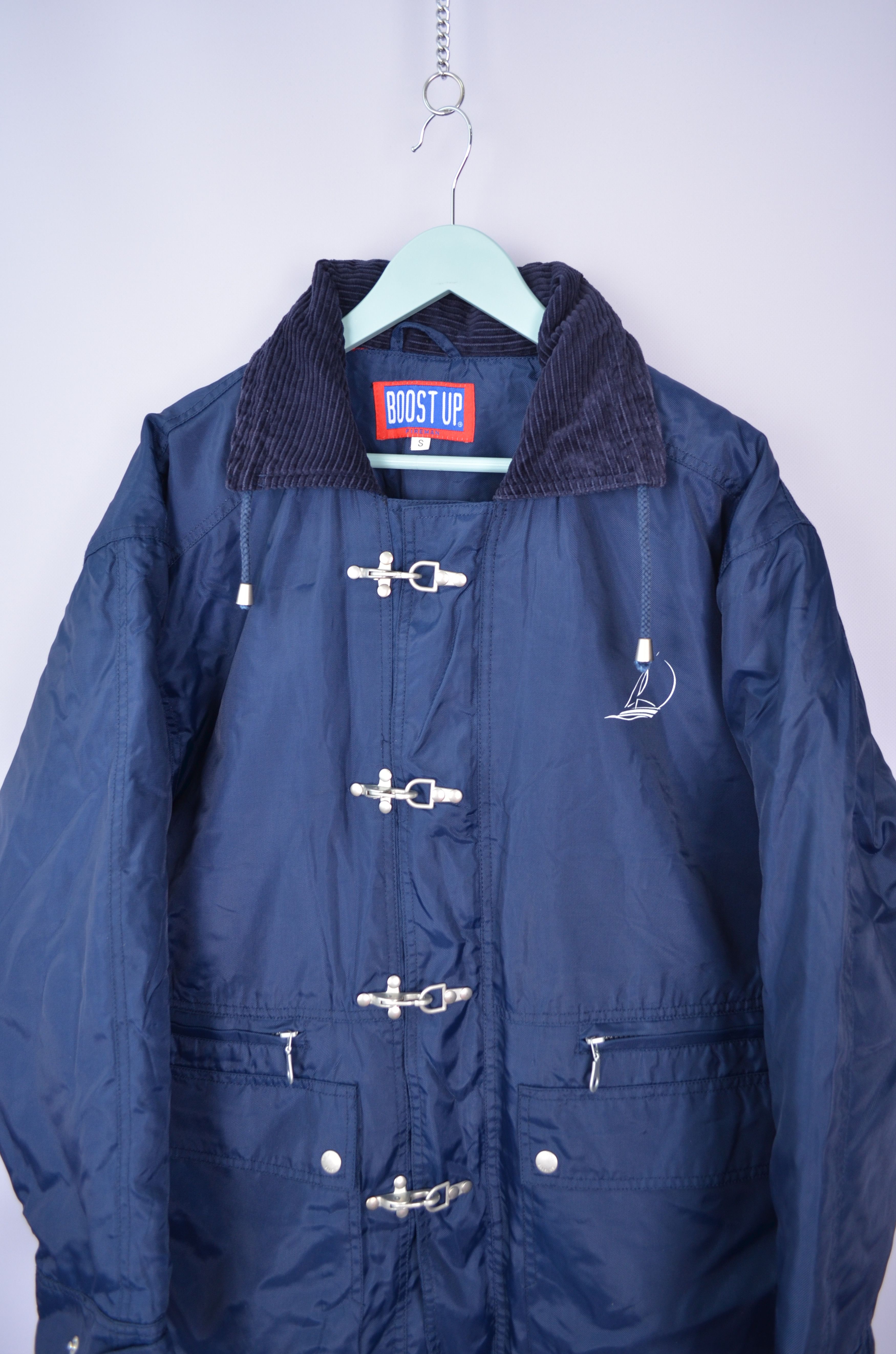 Vintage Boost Up Fireman Nylon Vintage Navy Jacket Size S 90s Size US S / EU 44-46 / 1 - 2 Thumbnail