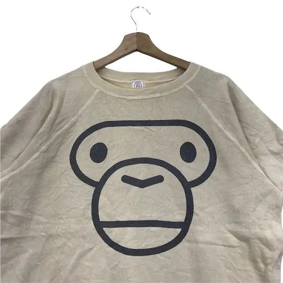 Bape Vtg BABY MILO BAPE A Bathing Ape Blur Face Sweatshirt Size US M / EU 48-50 / 2 - 3 Thumbnail