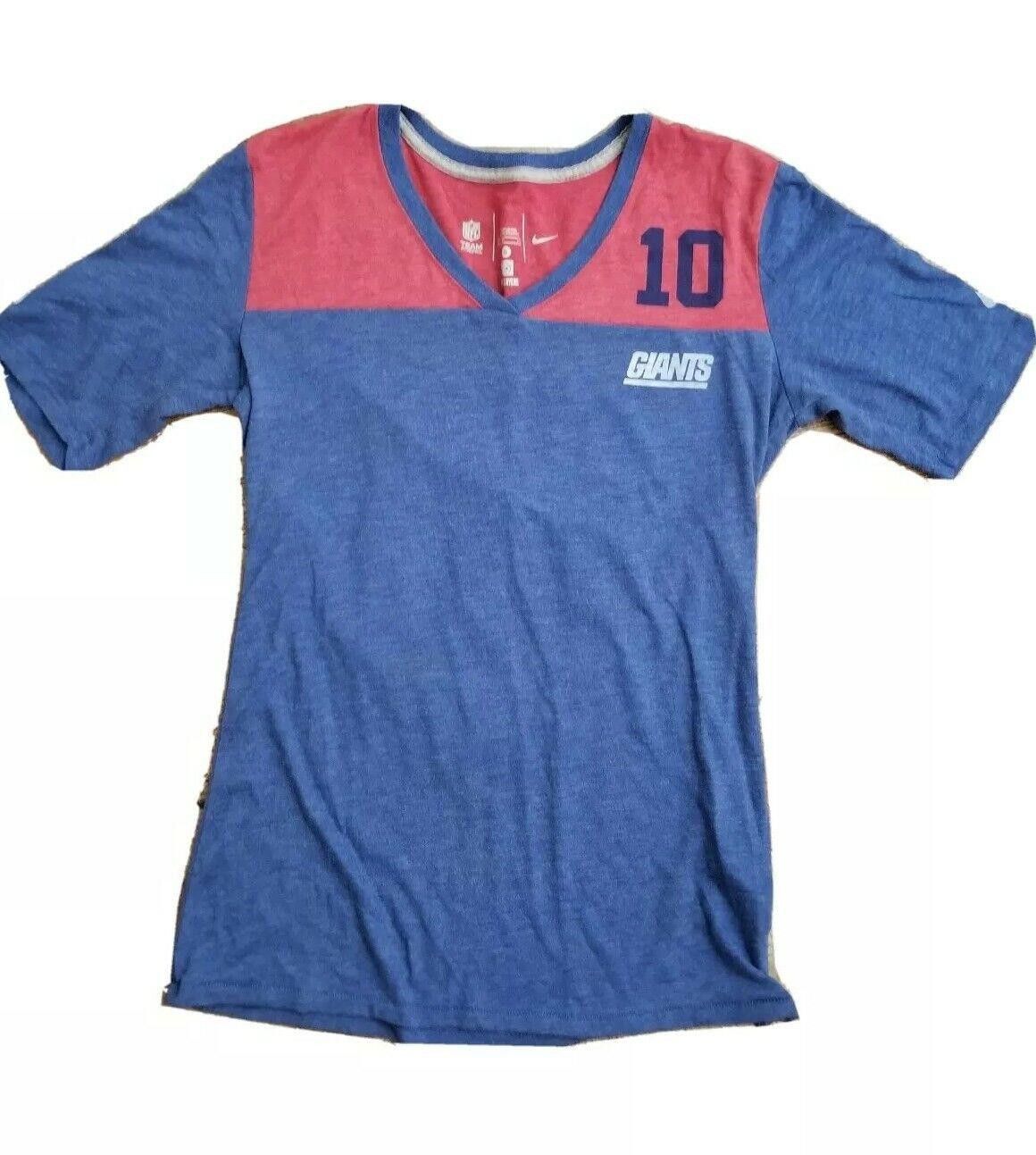 Nike Nike New York Giants Shirt Womens Small Manning V Neck Fit Size ONE SIZE - 1 Thumbnail
