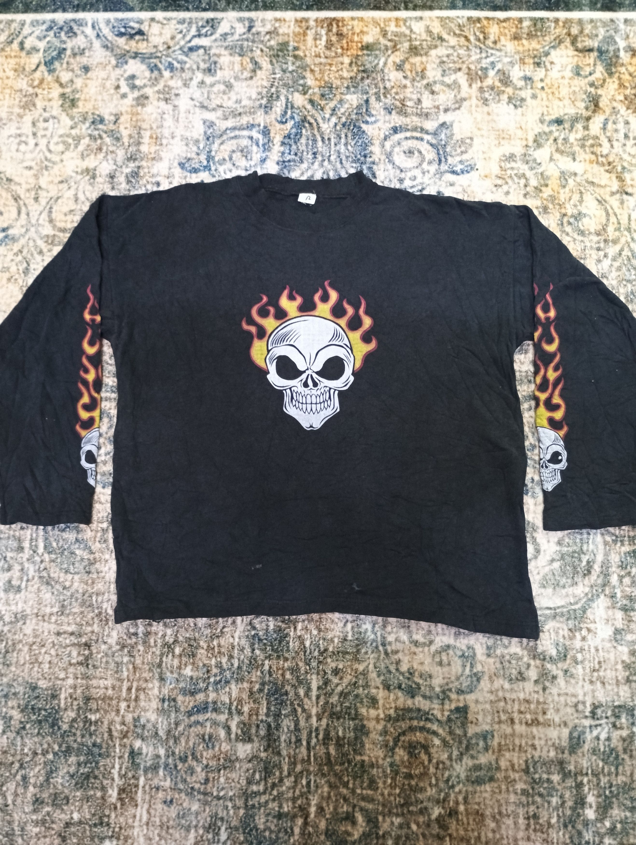 GOREWEAR × Vintage Vintage bikers skull flames Size US L / EU 52-54 / 3 - 1 Thumbnail