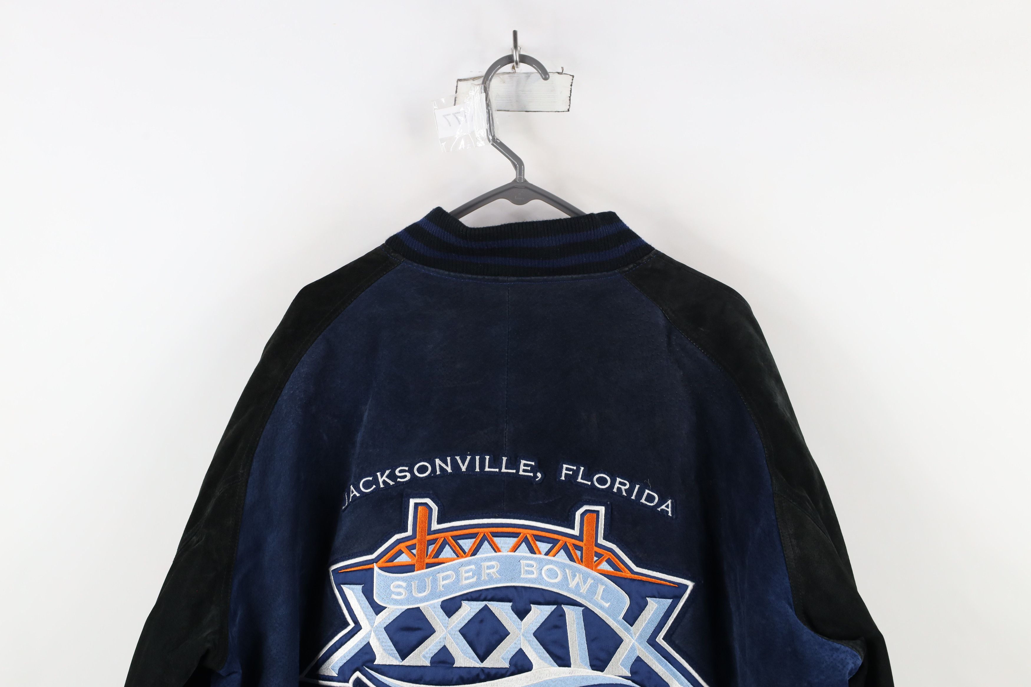 Vintage Vintage Y2K 2005 Super Bowl Suede Leather Bomber Jacket Size US XXL / EU 58 / 5 - 14 Thumbnail