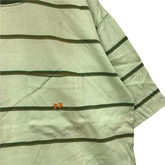 Hang Ten Vtg 90’ HANG TEN SURFING Striped Yellow Tag Green Tee Shirt Size US L / EU 52-54 / 3 - 5 Thumbnail