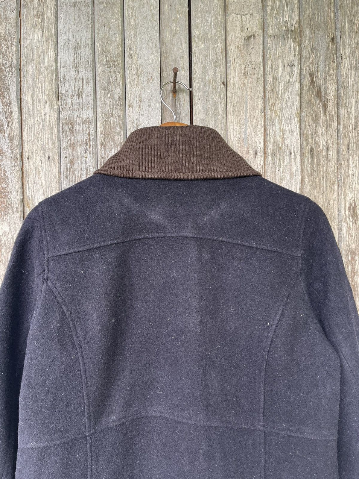 Designer Eastboy Wool Blend Coat with Ribbed Collar Japanese Vintage Size US M / EU 48-50 / 2 - 9 Thumbnail