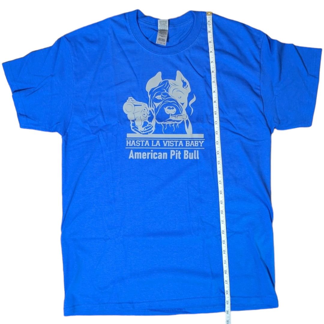 Vintage Hasta la Vista Baby - American Pit bull on Men's T-Shirt Size US L / EU 52-54 / 3 - 1 Thumbnail