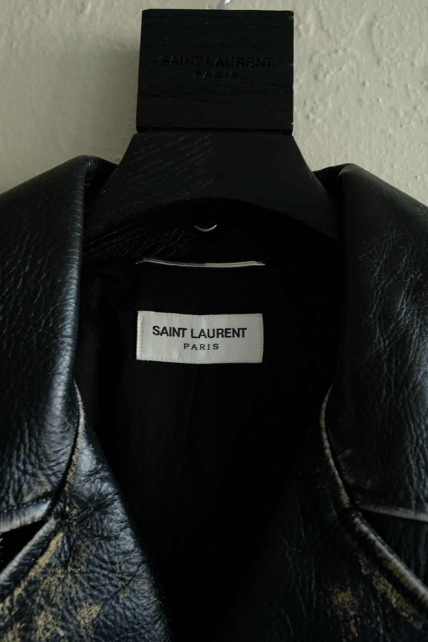 Saint Laurent Paris Saint Laurent Paris Distressed Leather L01 Biker Jacket Size US M / EU 48-50 / 2 - 7 Thumbnail