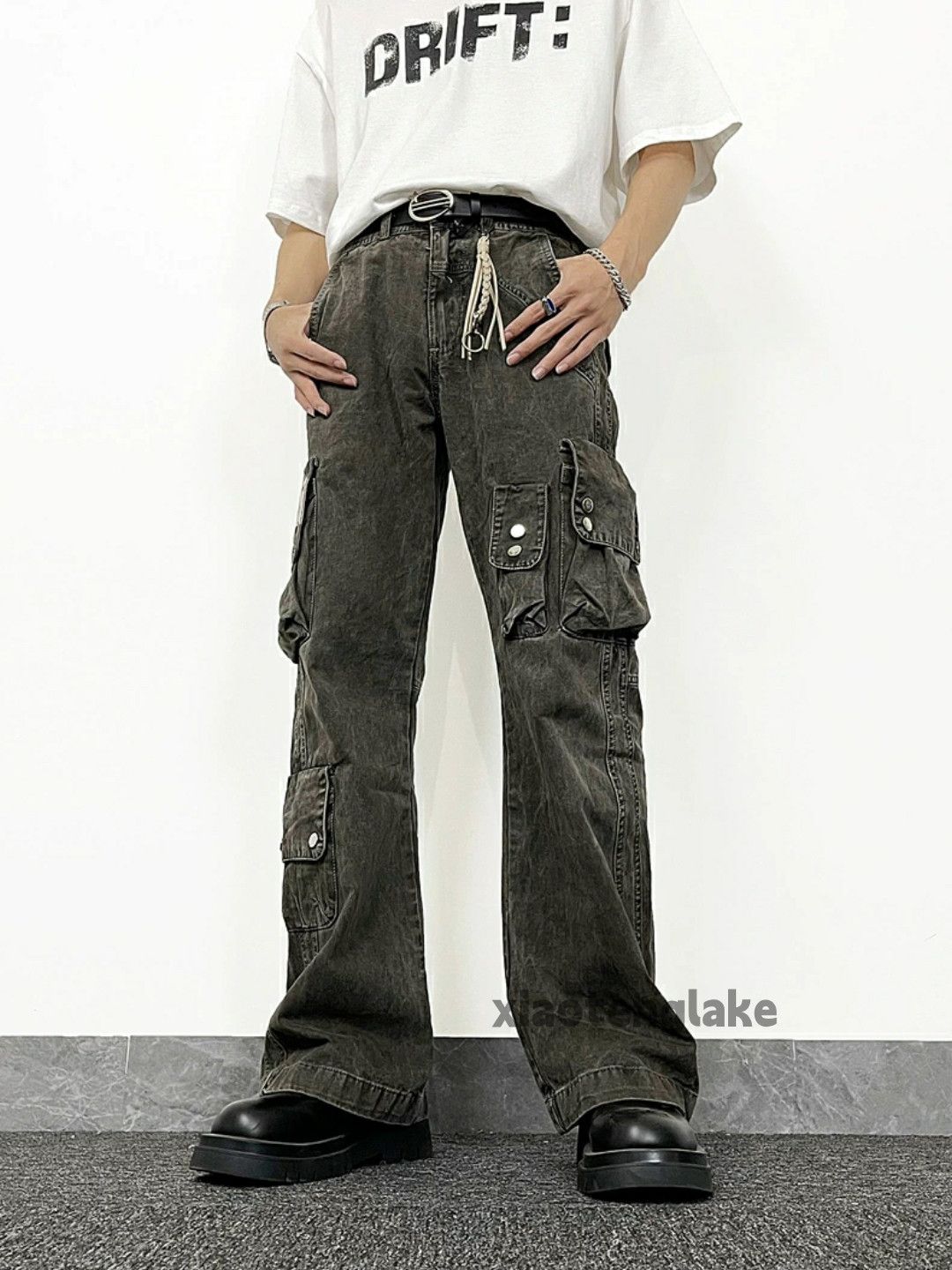 Jean × Vintage washed faded cleanfit yuppie bootcut grunge cargo jeans Size US 32 / EU 48 - 6 Thumbnail