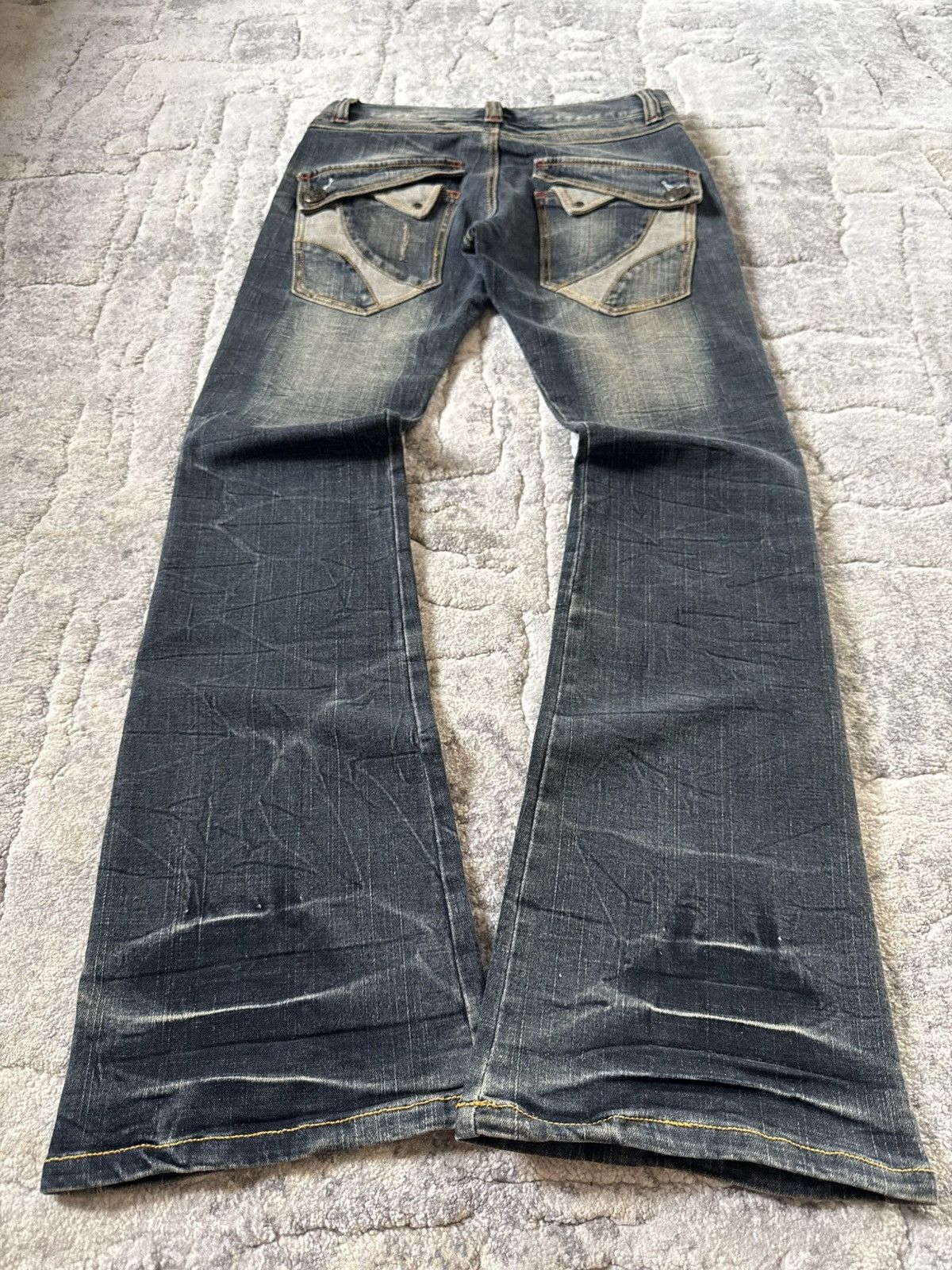 If Six Was Nine Ifsixwasnine Lgb Kapital Junya Style Low Rise Flared Jeans Size US 28 / EU 44 - 2 Thumbnail