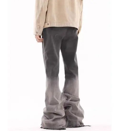 VIBE Vintage washed gradient raw edge draped micro-flare jeans Size US 30 / EU 46 - 7 Thumbnail