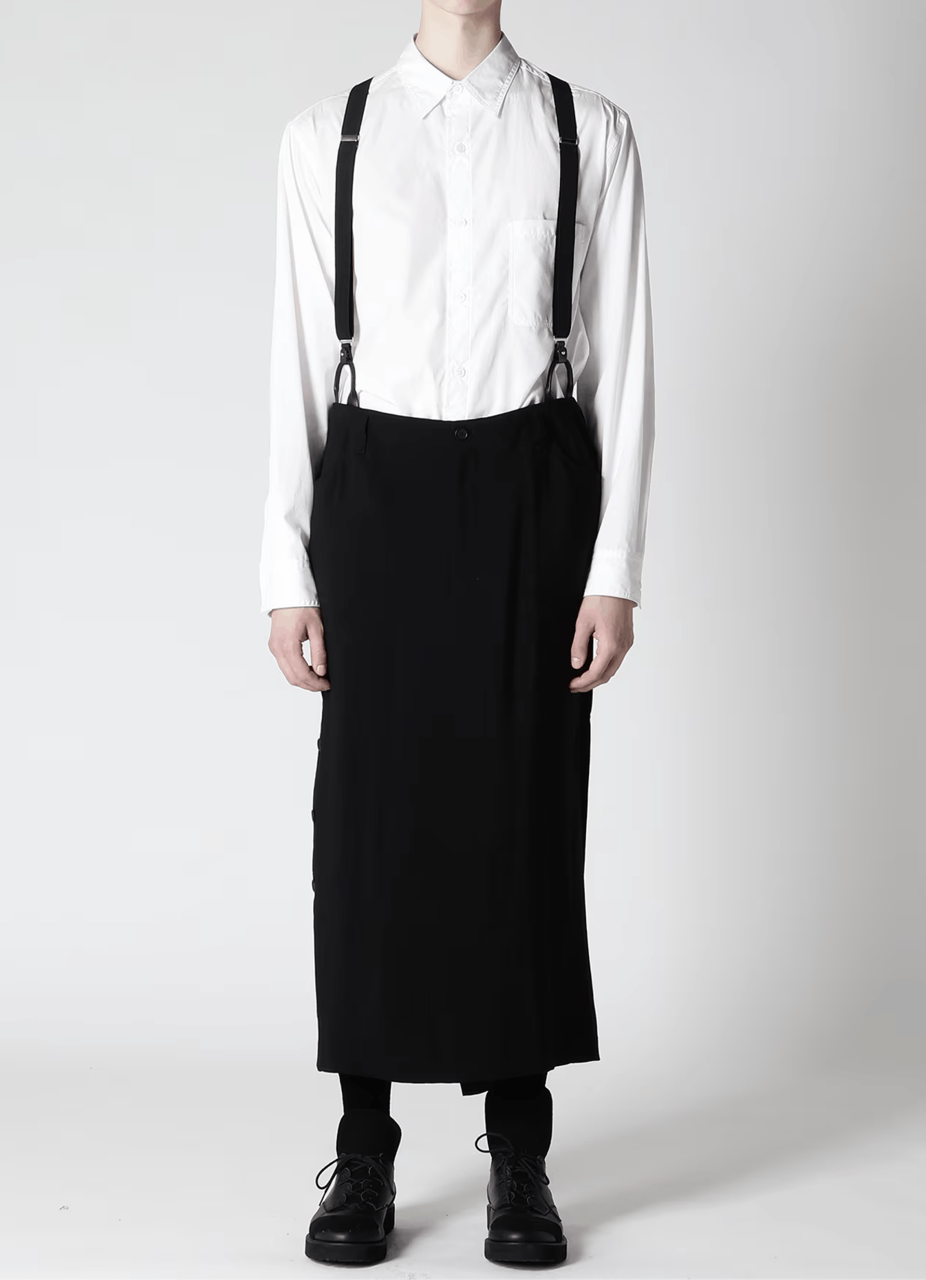 Yohji Yamamoto Yohji Yamamoto Pour Homme W/GABARDINE RIGHT SIDE VENTS SKIRT Size US 32 / EU 48 - 6 Thumbnail
