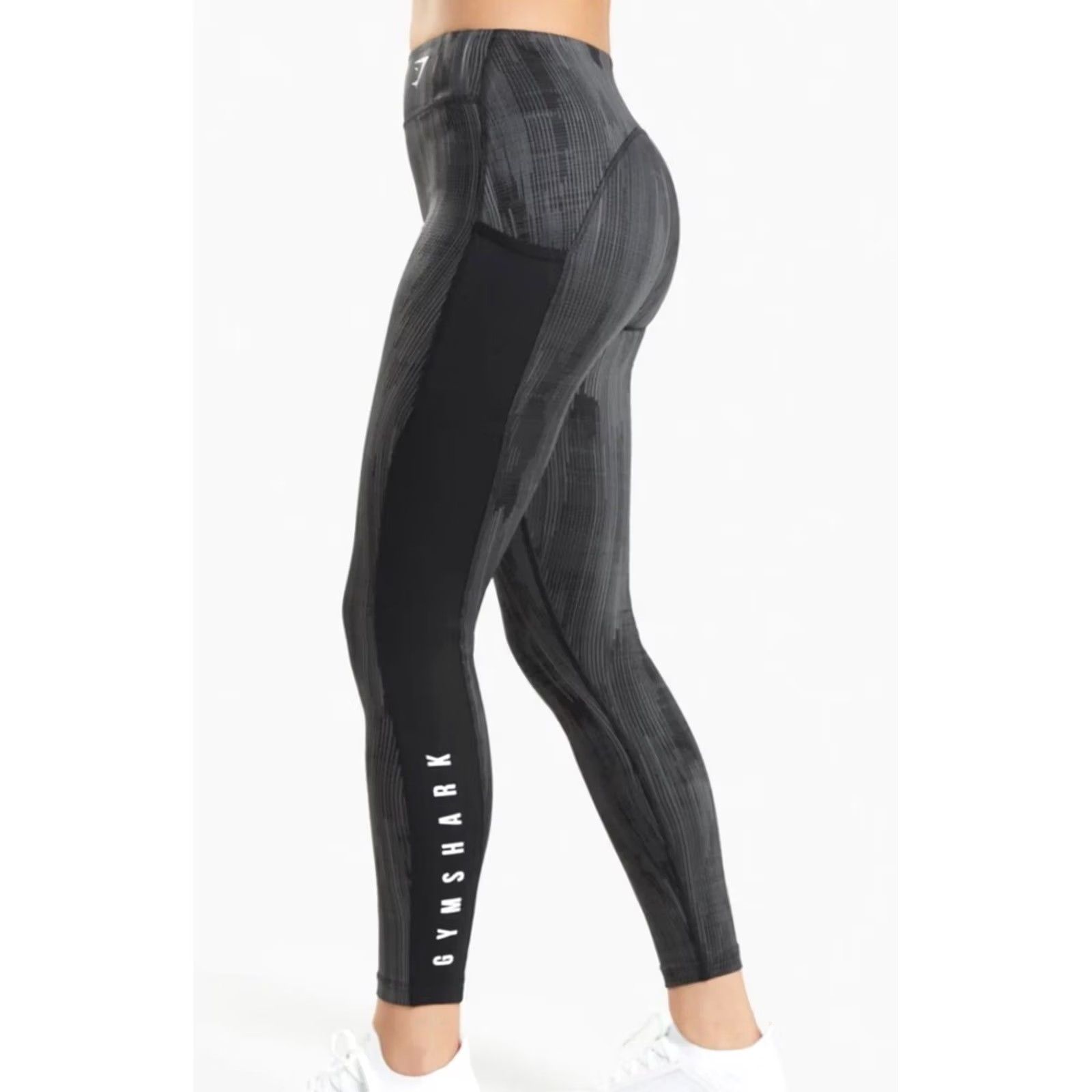 Gymshark Gymshark Sport Leggings Black Striped High Waisted Adult Women XS Size 26" / US 2 / IT 38 - 4 Thumbnail