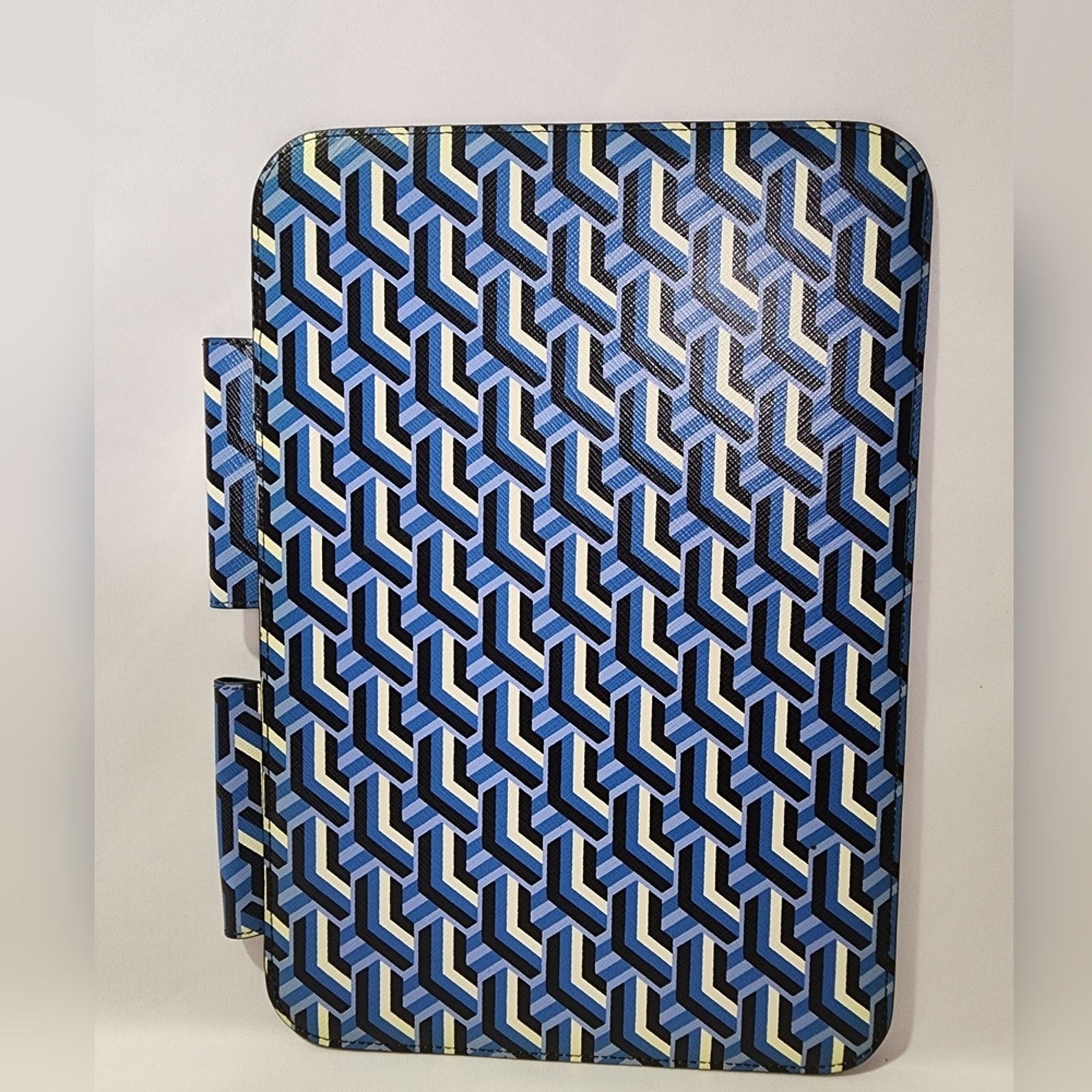 Prada Prada Blue Geometric Saffiano leather iPad tablet Case COA Size ONE SIZE - 5 Thumbnail