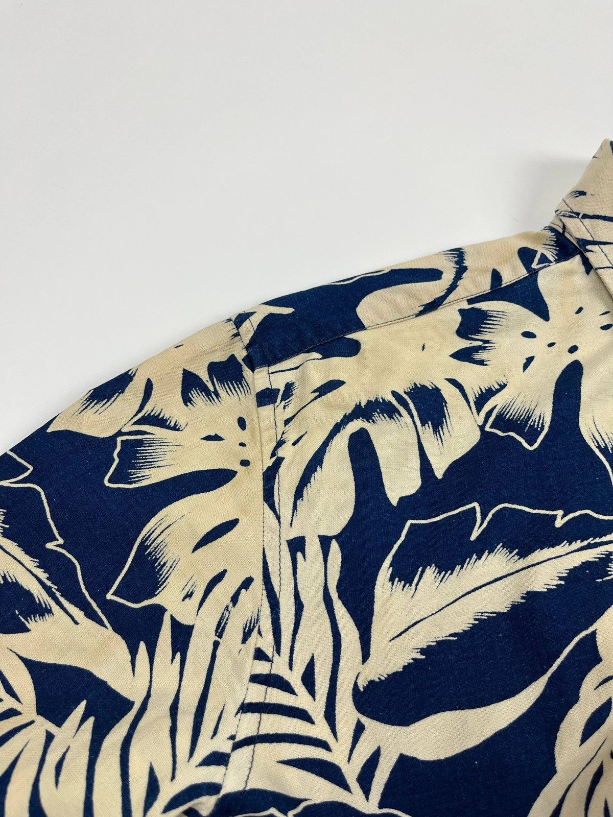 Our Legacy Our Legacy 1980-81 Indigo Tropical Leaf Shirt Size US S / EU 44-46 / 1 - 9 Thumbnail