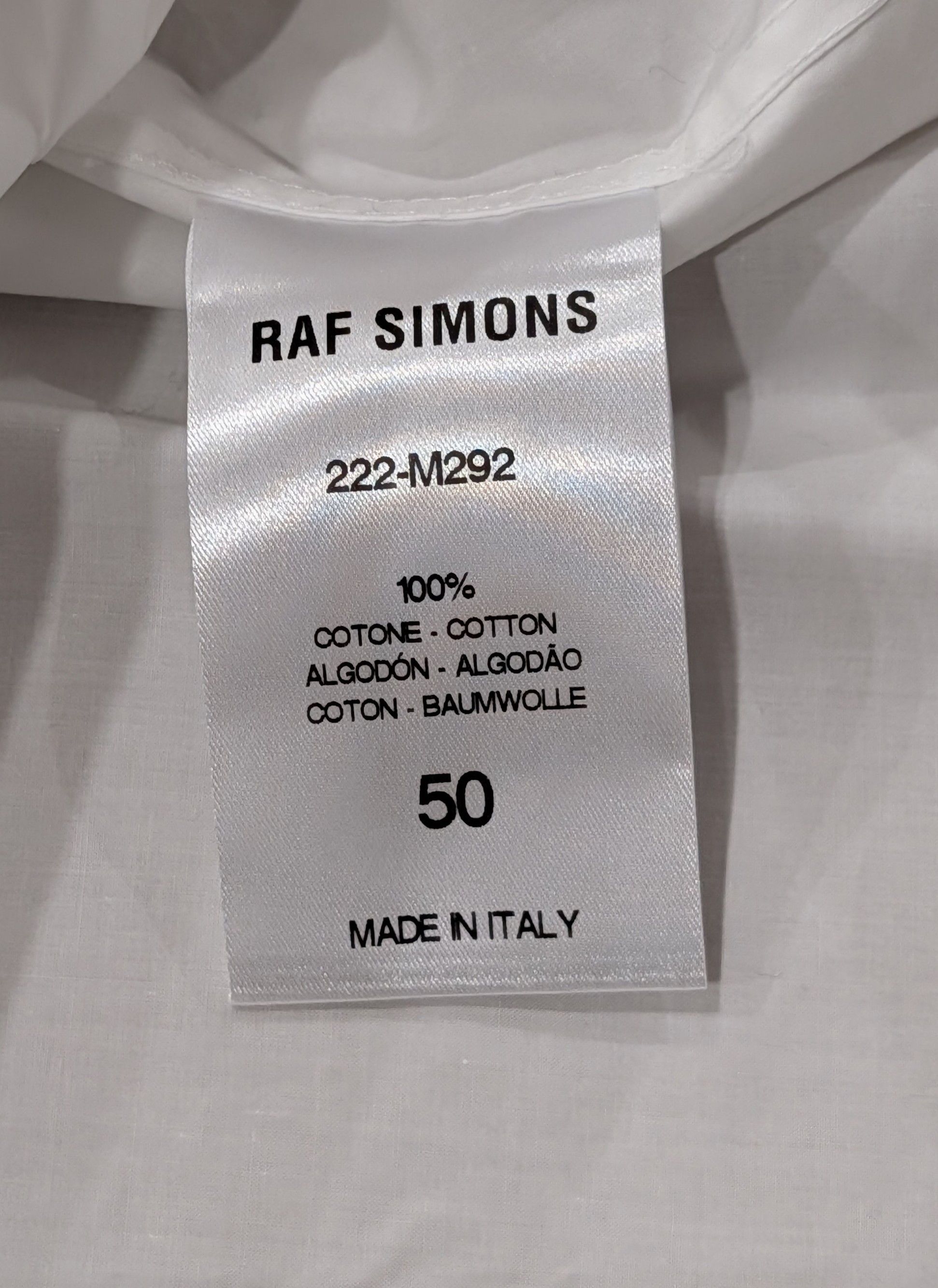 Raf Simons RAF SIMONS SS Button Up Shirt White/Black 50 Size US M / EU 48-50 / 2 - 6 Thumbnail