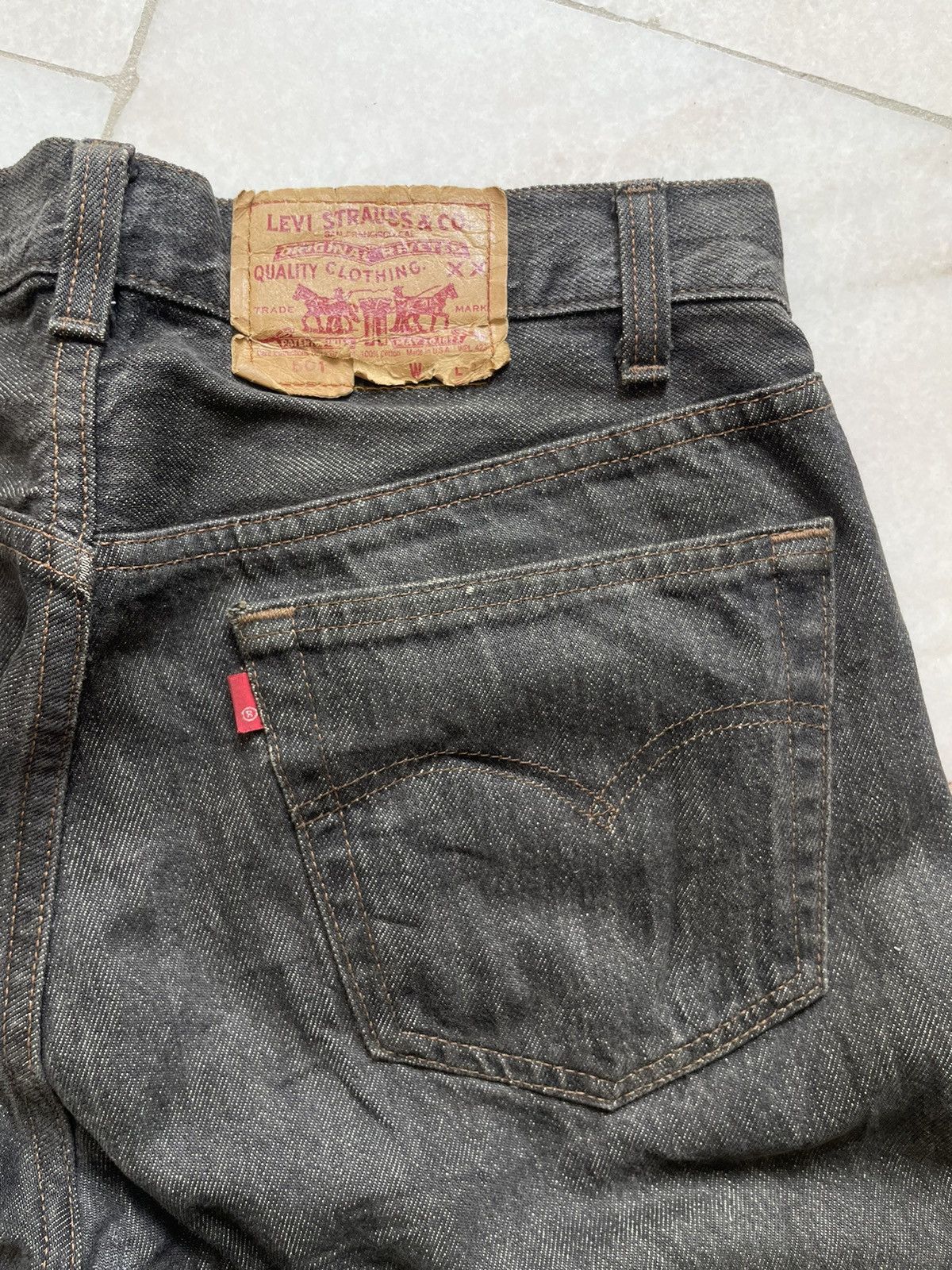 Levi's Vintage 80s Levis Single R Thrashed & Repair Jeans 32x33 Size US 32 / EU 48 - 4 Thumbnail