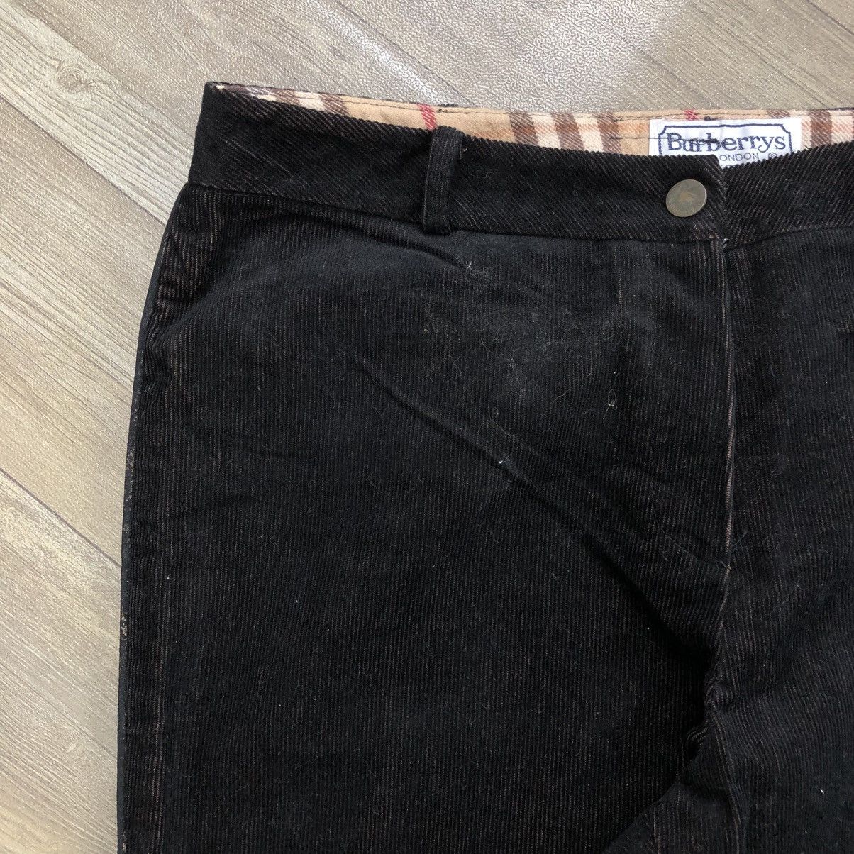 Burberry × Burberry Prorsum × Vintage 1990s Burberrys Nova Check Corduroy Brown Pants Size US 28 / EU 44 - 3 Thumbnail