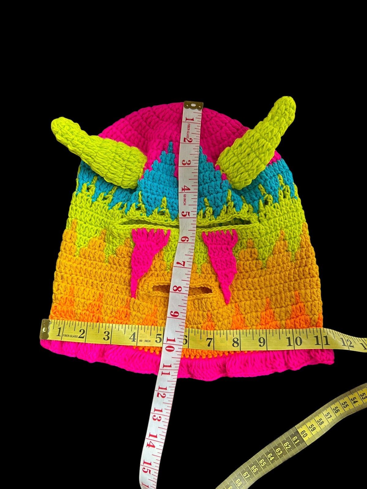 Japanese Brand × Kapital × Vintage Very Rare Crochet Knitted Handmade Balaclava Masked Size ONE SIZE - 7 Thumbnail