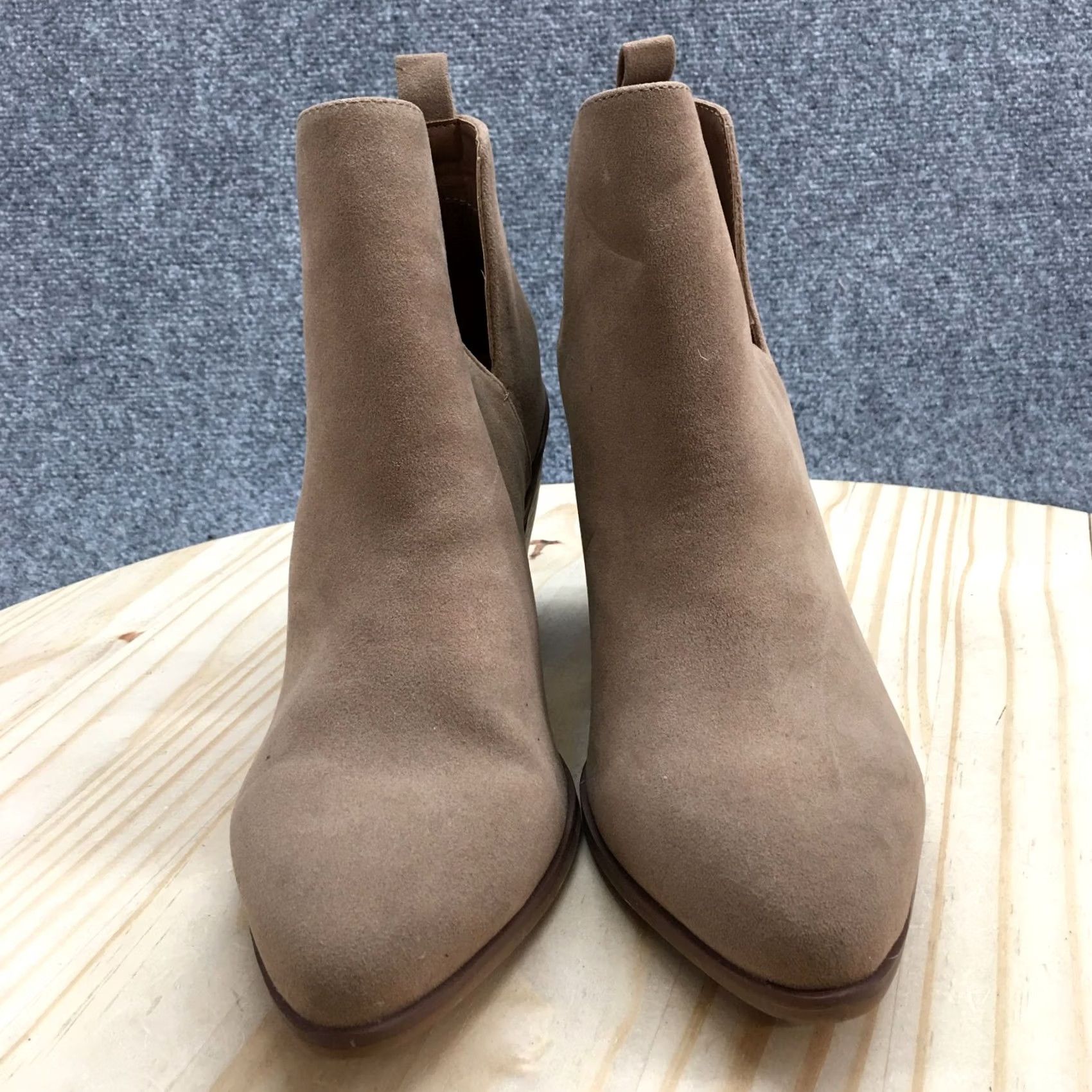 Vintage Universal Thread Boots Women 8.5 Brown Split Ankle Block Heel Casual Fabric Boots Women 8.5 Brown Block Heel Ankle Bootie Size US 9 / IT 39 - 6 Thumbnail