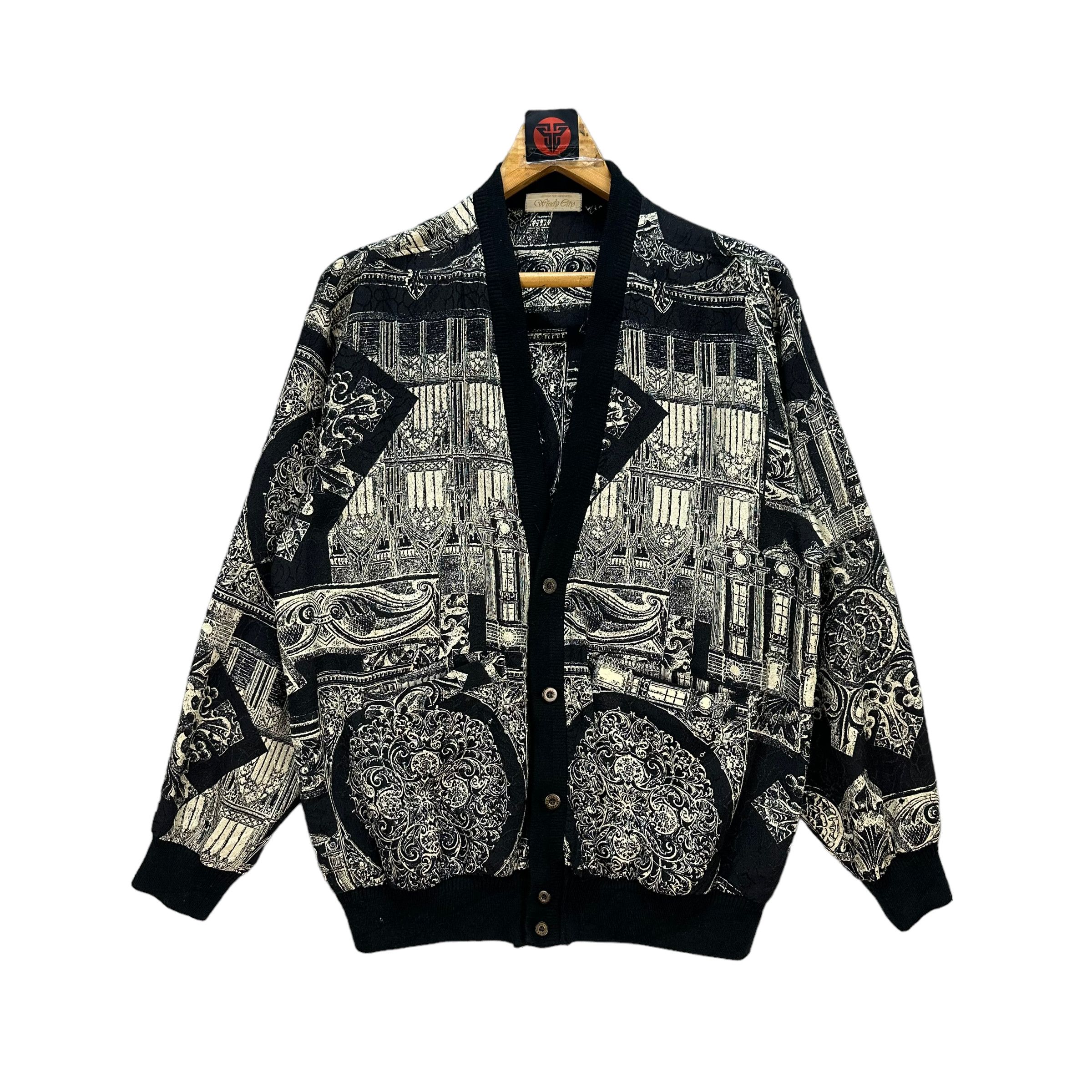 Vintage WINDY CITY FULLPRINT CARDIGAN #7700-165 Size US M / EU 48-50 / 2 - 1 Thumbnail