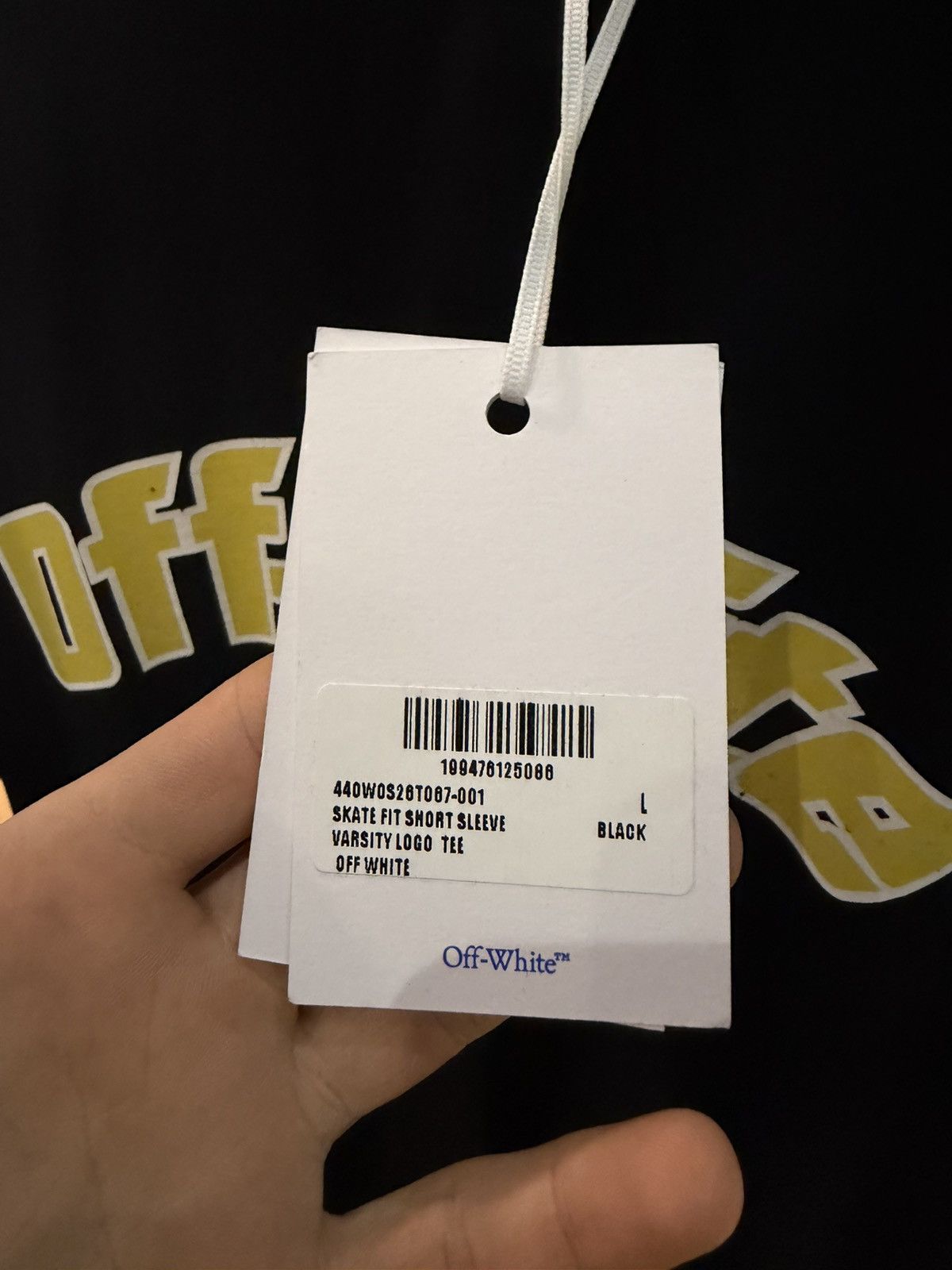 Off-White Size L - Off-White Classic Logo T-Shirt Black/Yellow Size US L / EU 52-54 / 3 - 9 Thumbnail