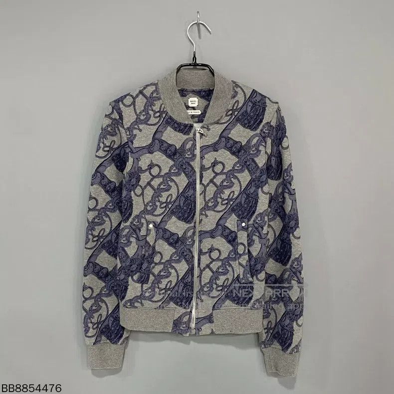 Hermes Hermes Wool Printed Zip-up Jacket Size XS / US 0-2 / IT 36-38 - 1 Thumbnail
