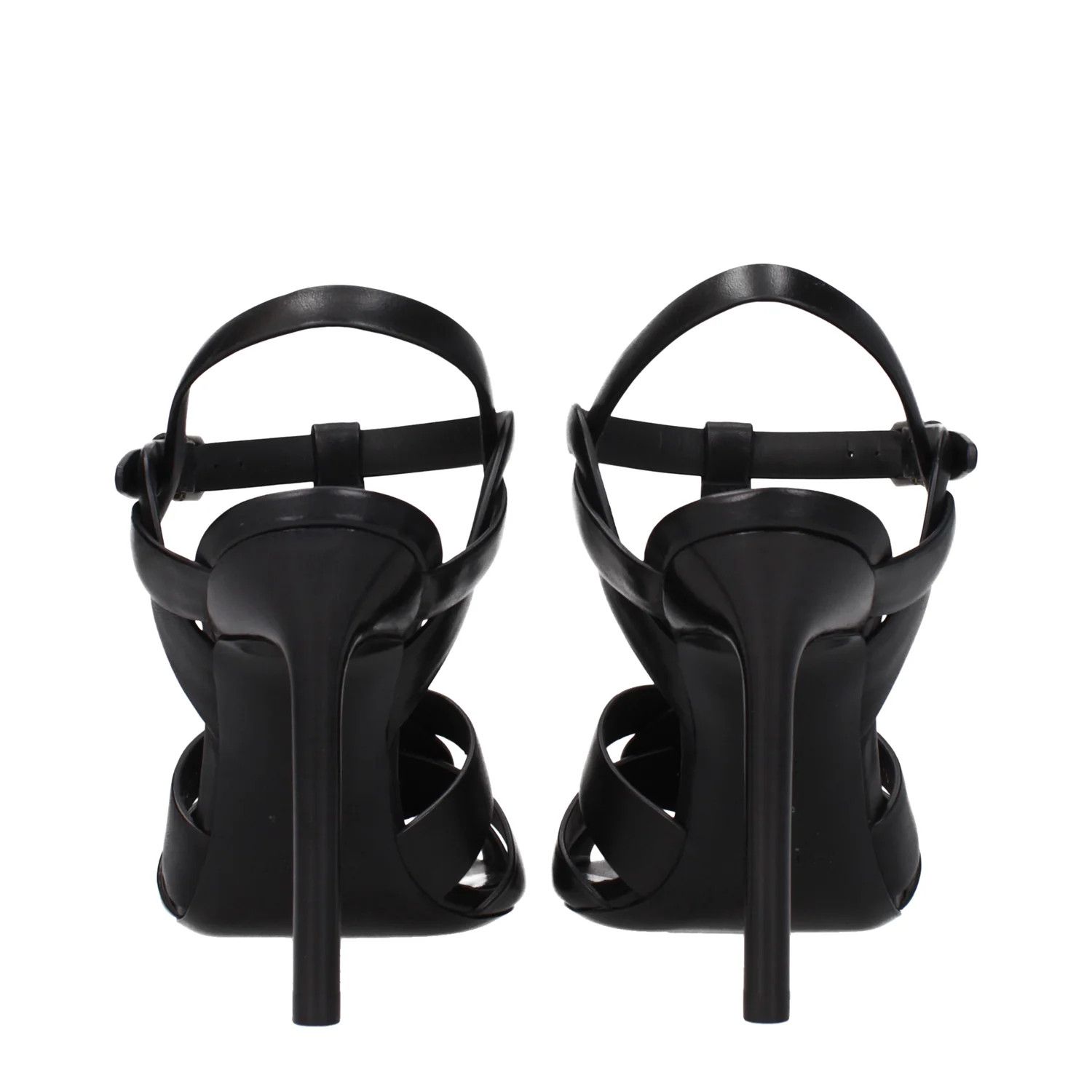 Saint Laurent Paris ob1o1e1124 Leather Sandals in Black Size US 7.5 / IT 37.5 - 5 Thumbnail