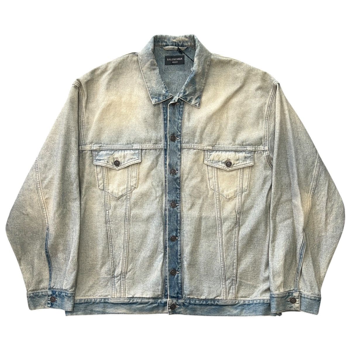 BALENCIAGA 24SS Inside-Out Oversized Organic Denim Jacket